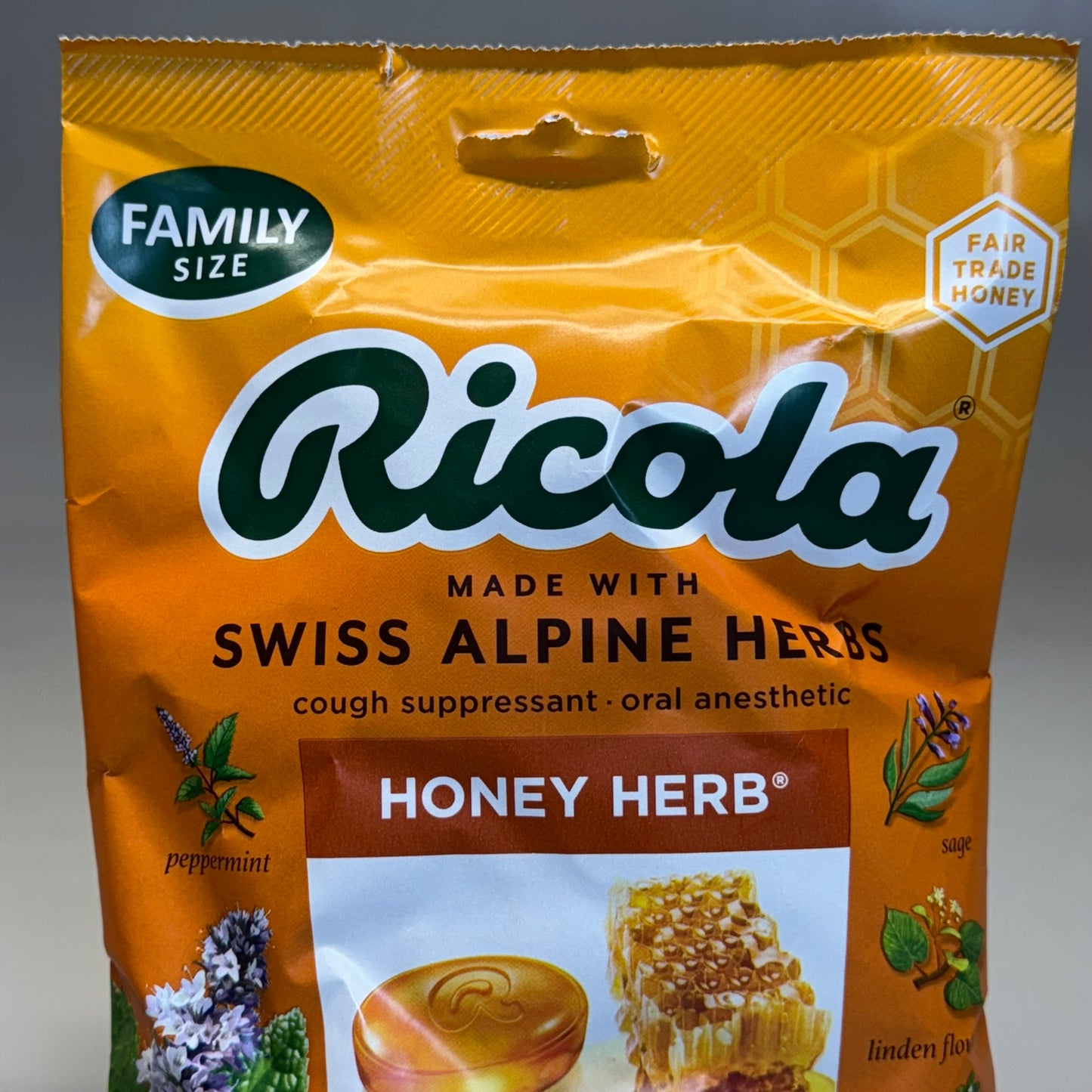 ZA@ RICOLA (6 BAGS, 45 pcs Each) Honey Herb Cough Suppressant BB 02/27