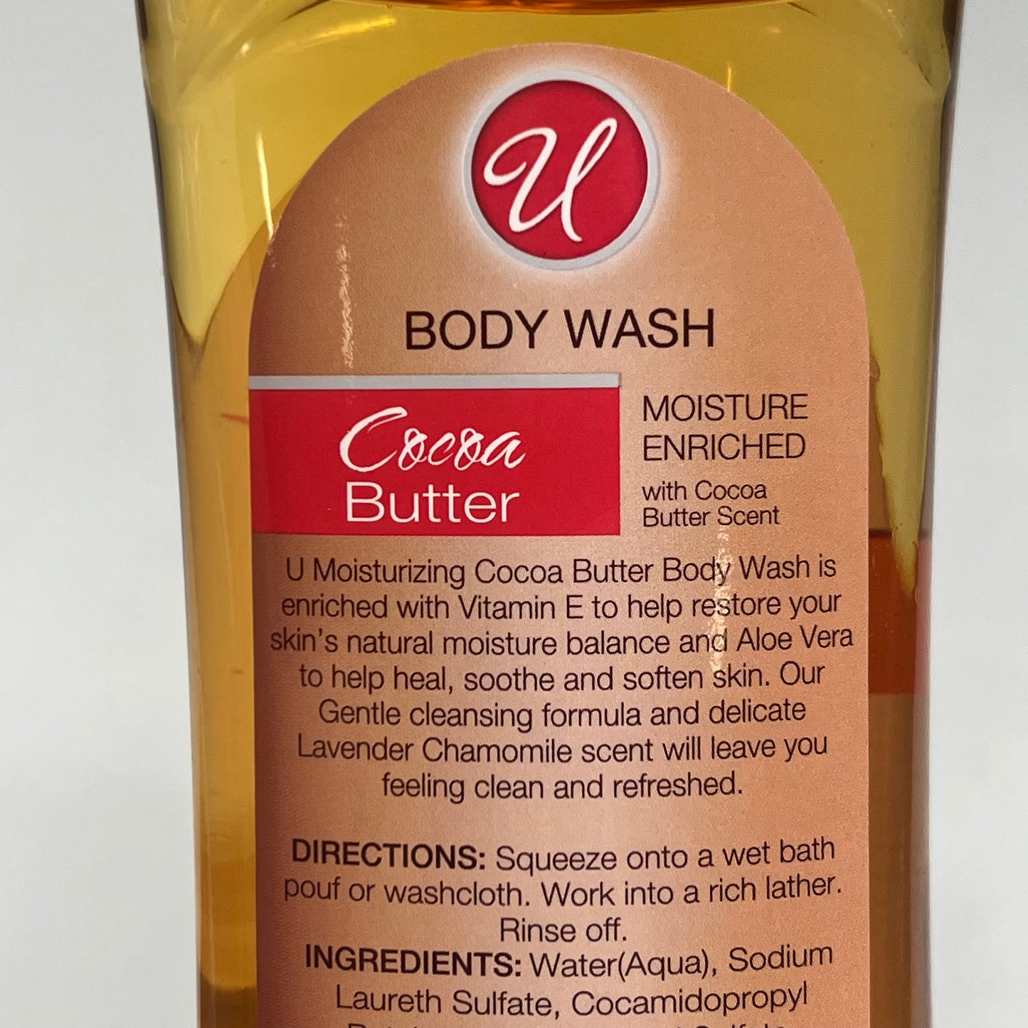 ZA@ U (6 PACK) Cocoa Butter Body Wash Moisture Rich  12 fl oz  Caramel 55026