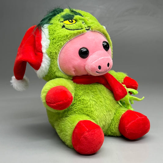 ZA@ PEEK A BOO TOYS Pig / Grinch Stuffed Animal Green/ Pink XMASDIS30 A