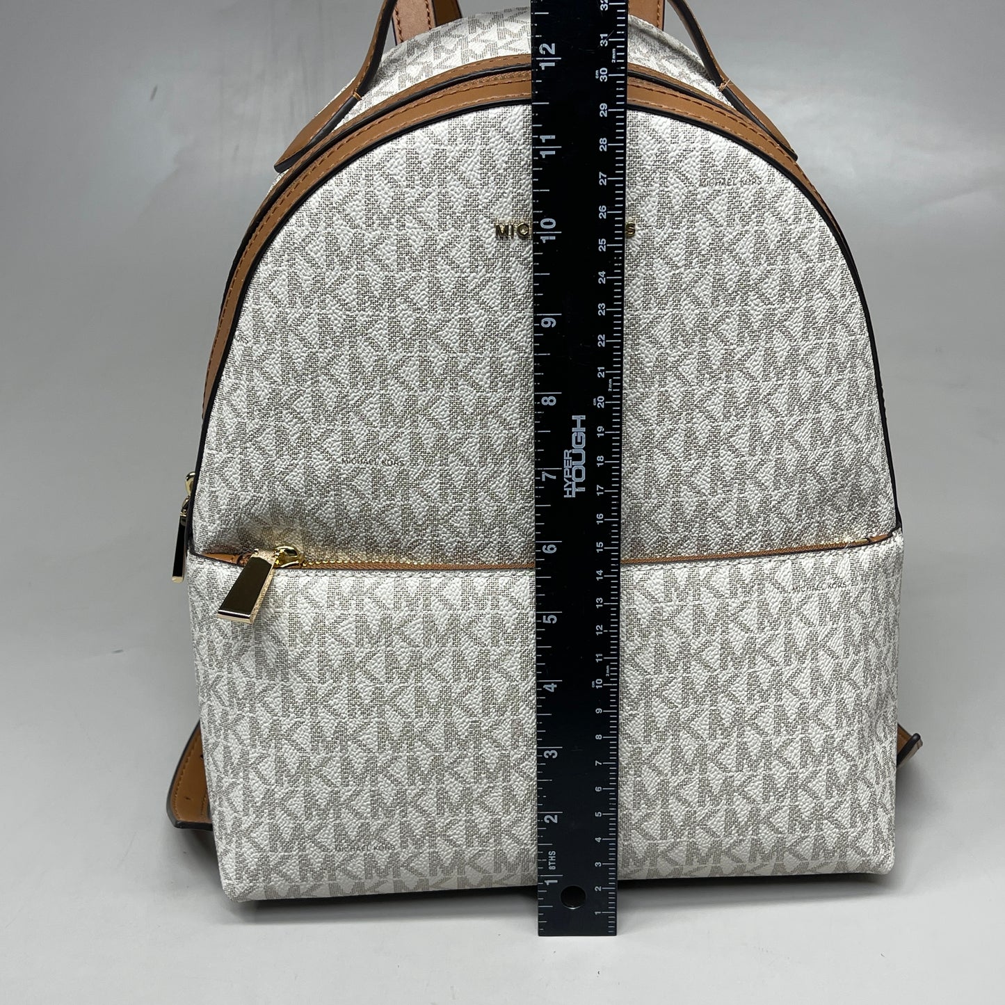 MICHAEL KORS Valerie Backpack Purse Vanilla / Acorn 38F2G9VB2B