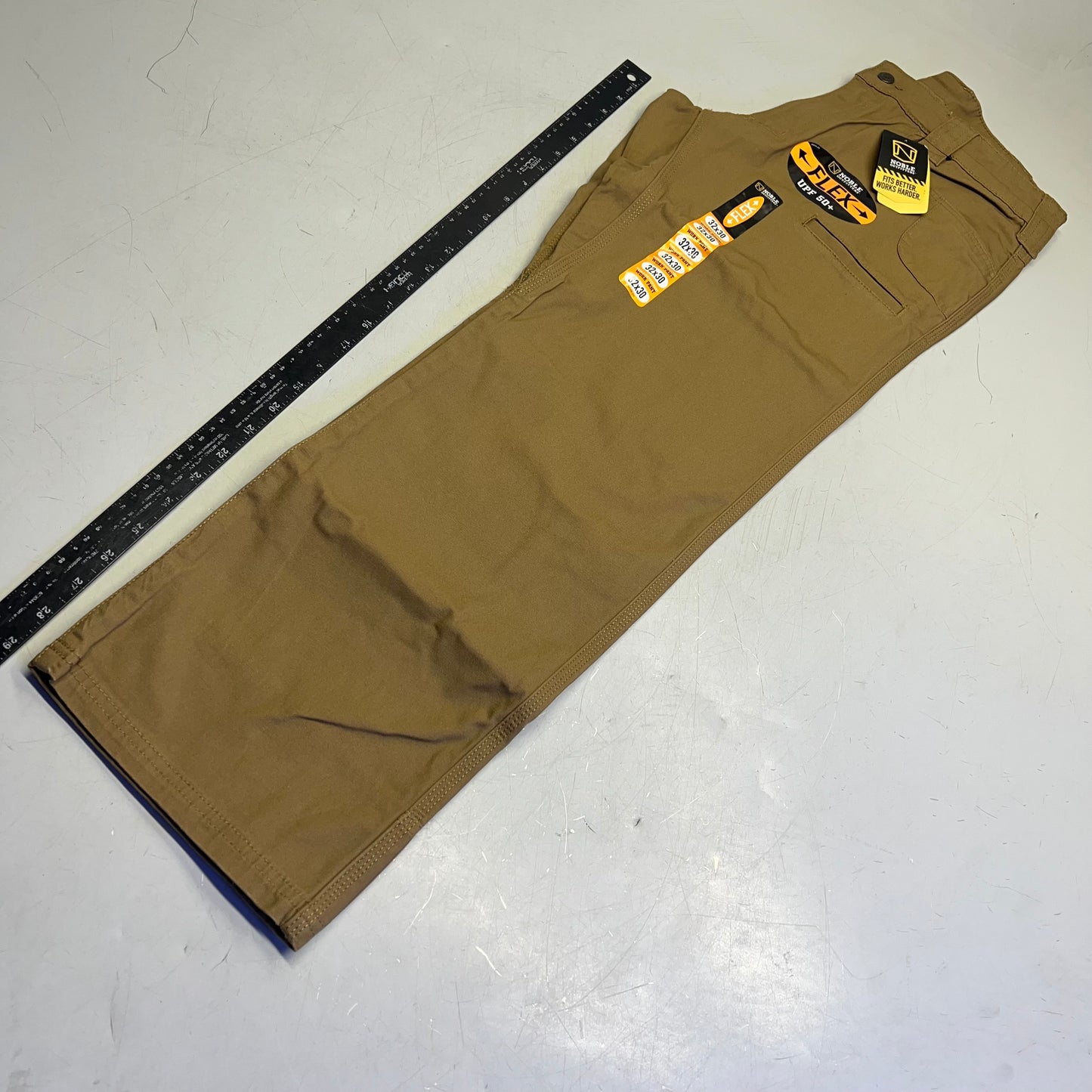 NOBLE OUTFITTERS Flex Stretch Canvas Work Pant Men's Sz 32x30 Coyote 18425