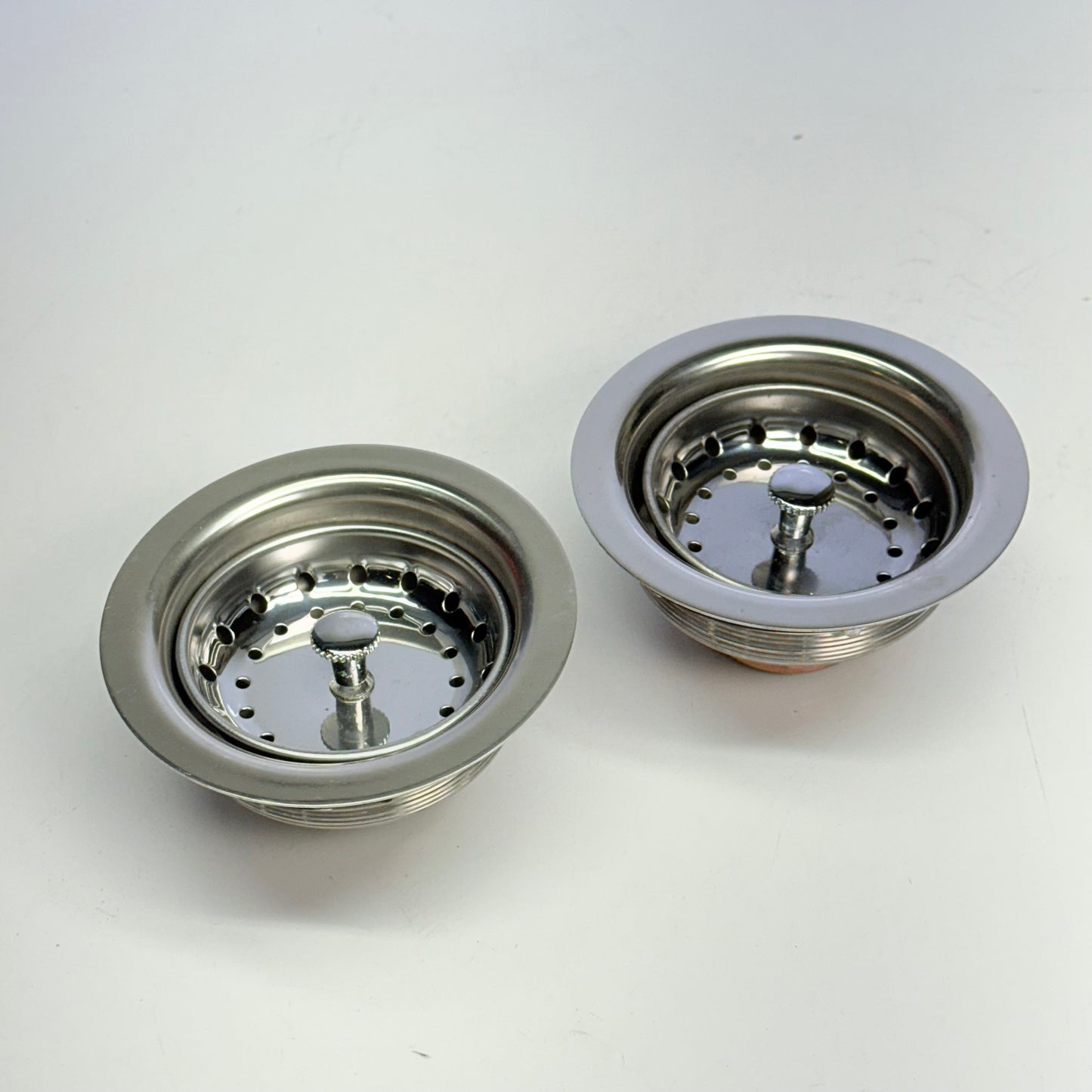 WEBSTAURANT(2 PACK) Regency 3 1/2" Basket Drain With Strainer- 1 1/2" IPS Silver