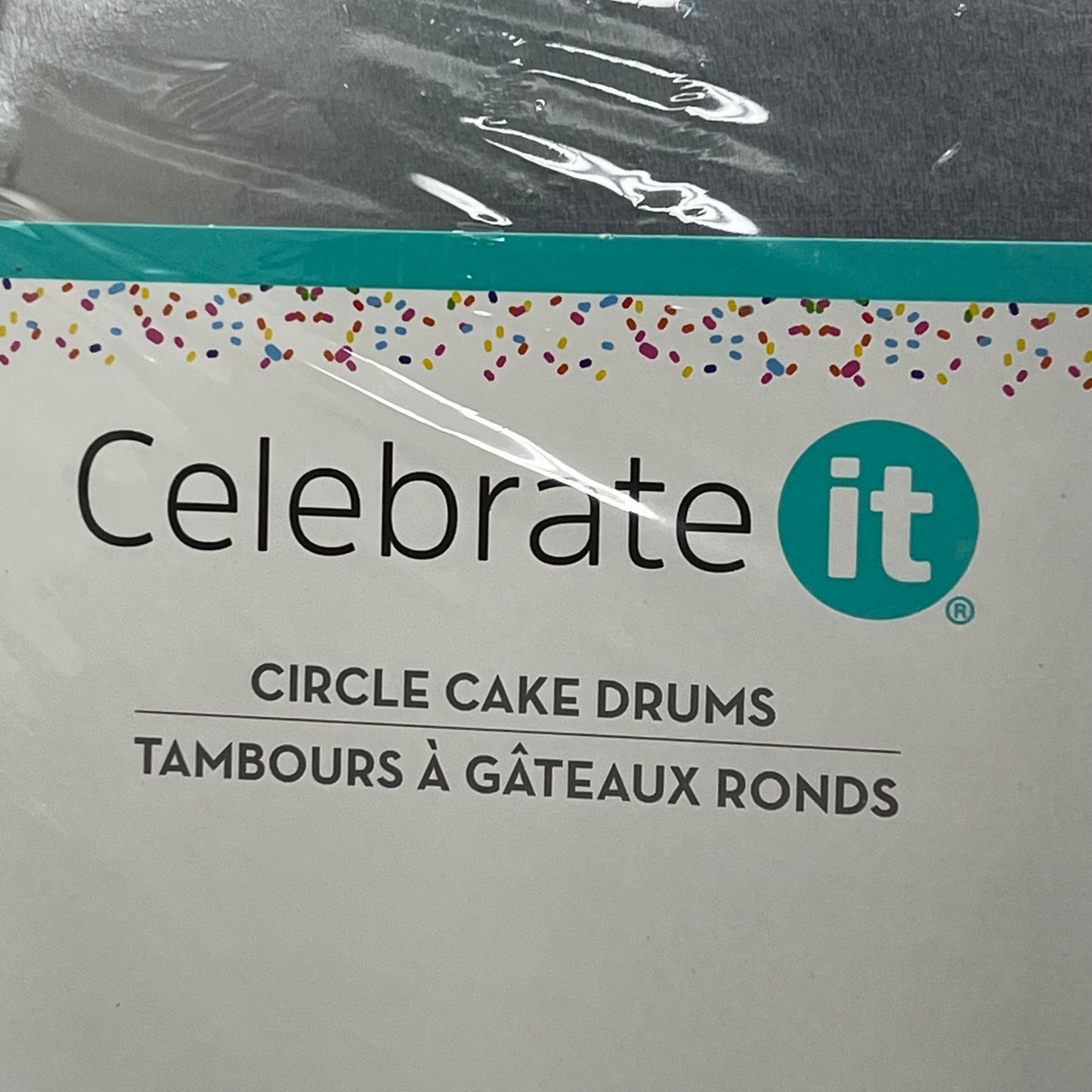 CELEBRATE IT Circle Cake Drums Grease Resistant Bakeware Silver 14in 2 pc 342463