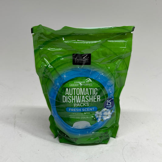 ESSENTIAL EVERYDAY (12 PACK, 25 EACH)  Automatic Dishwasher Pods Fresh Scent