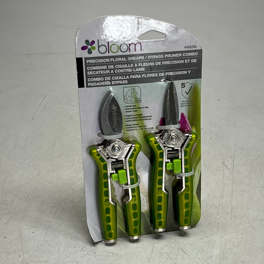 BLOOM (2 PACK) Precision Floral Shears Sz 1/2" Green 4883BL