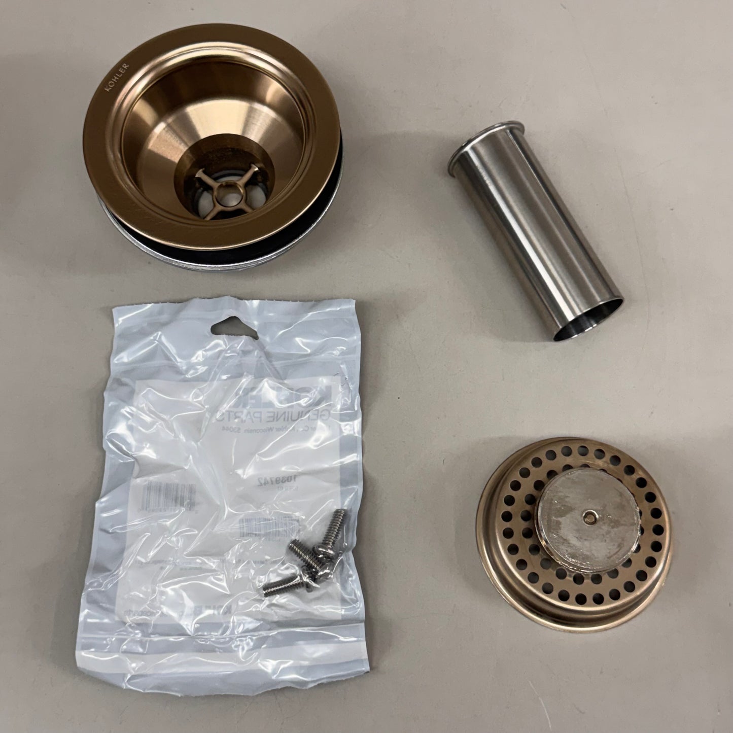 KOHLER Duostrainer Sink Strainer Vibrant Brushed Bronze 8801-BV