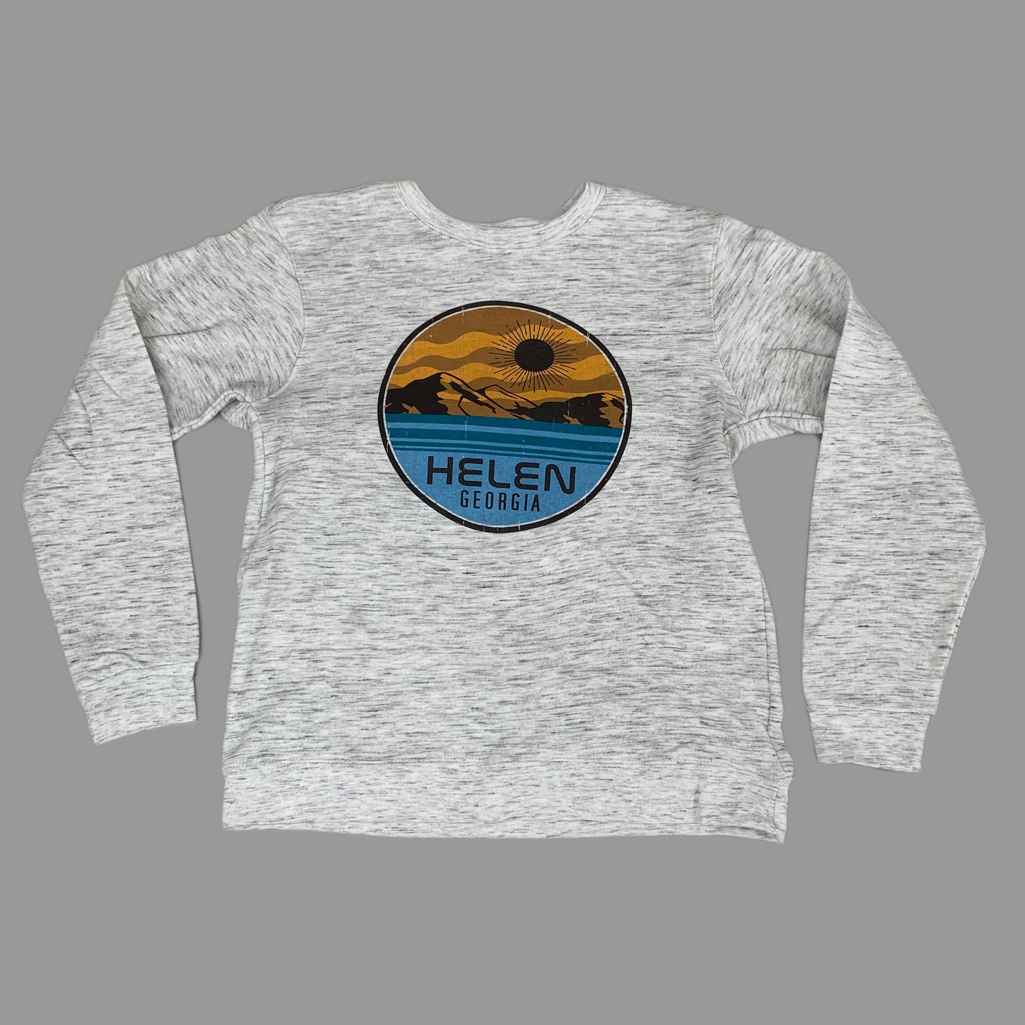 LONEROCK Helen Georgia Crew Sweatshirt Sz Medium Grey/White