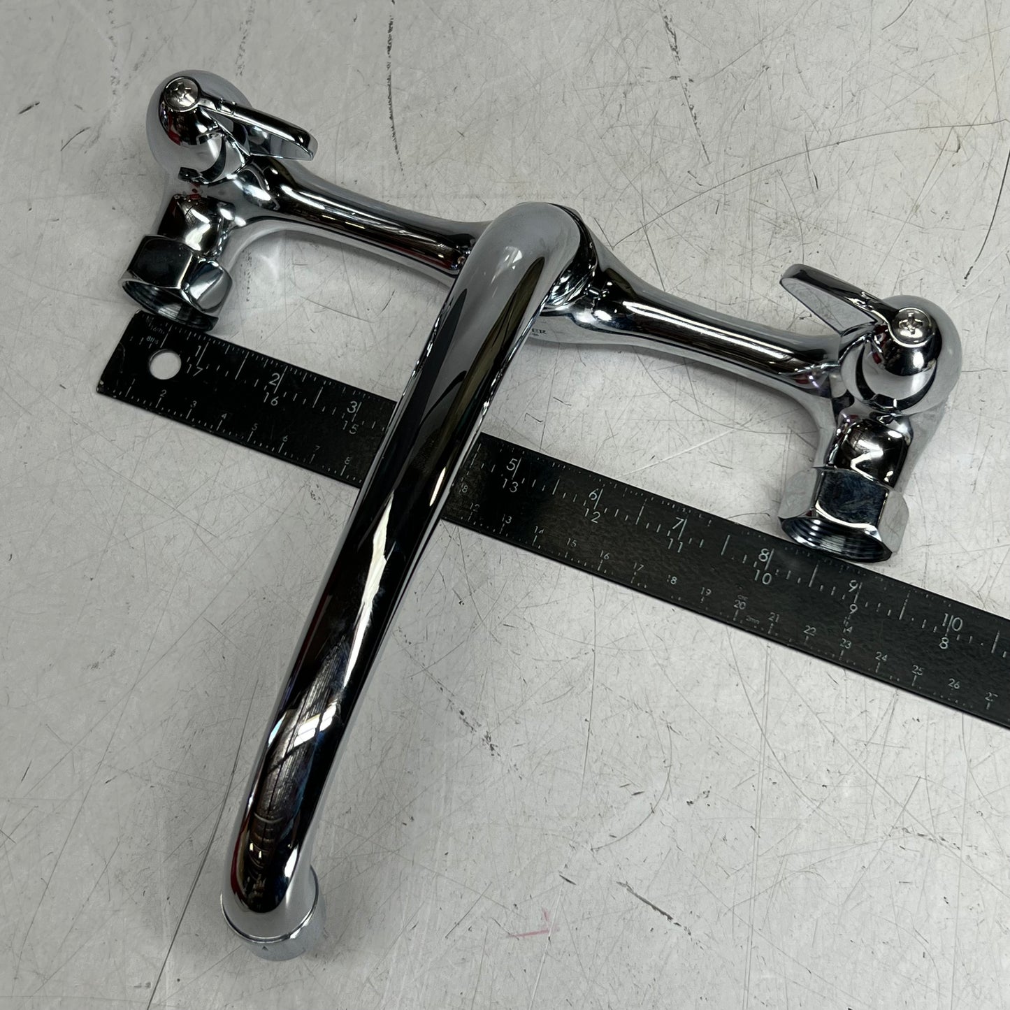 PFISTER 2-Handle Wall Mount Kitchen Faucet Polished Chrome G127-1000