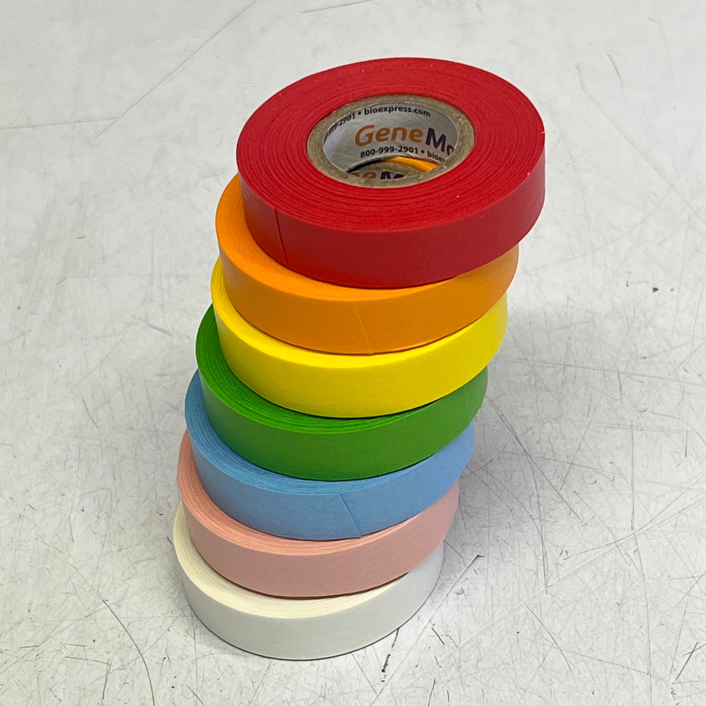 GENE MATE (24 PACK) Labeling Tape Extremely Durable  1/2"x500" Rainbow L-3000