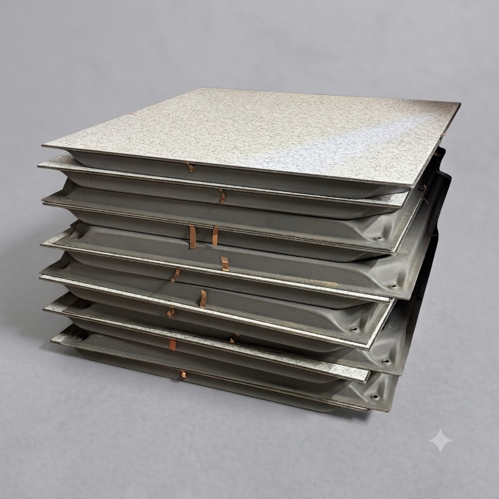 (12 PACK) Raised Floor Tile High Pressure Laminate 24x24 White/Blue AFP375