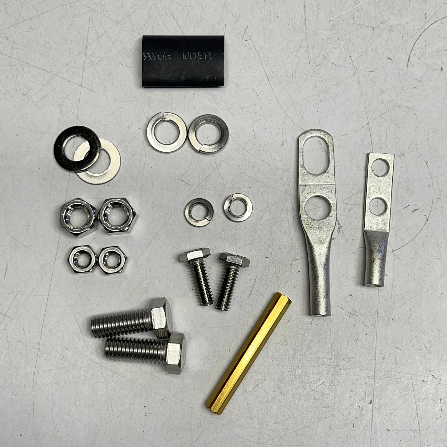 NWS Uni Ground Kit Tinned W/ Unattached 1/4" & 3/8" Two-Hole Lug 5' Lead GK-UT
