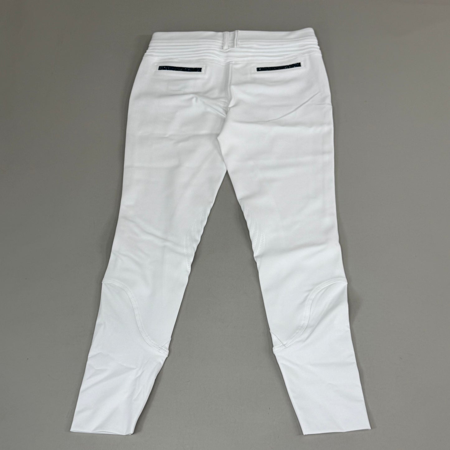 SAMSHIELD Adele Premium Equestrian Pants Women's Sz US 26, UK 8, FR 36 White Cosmic Nights