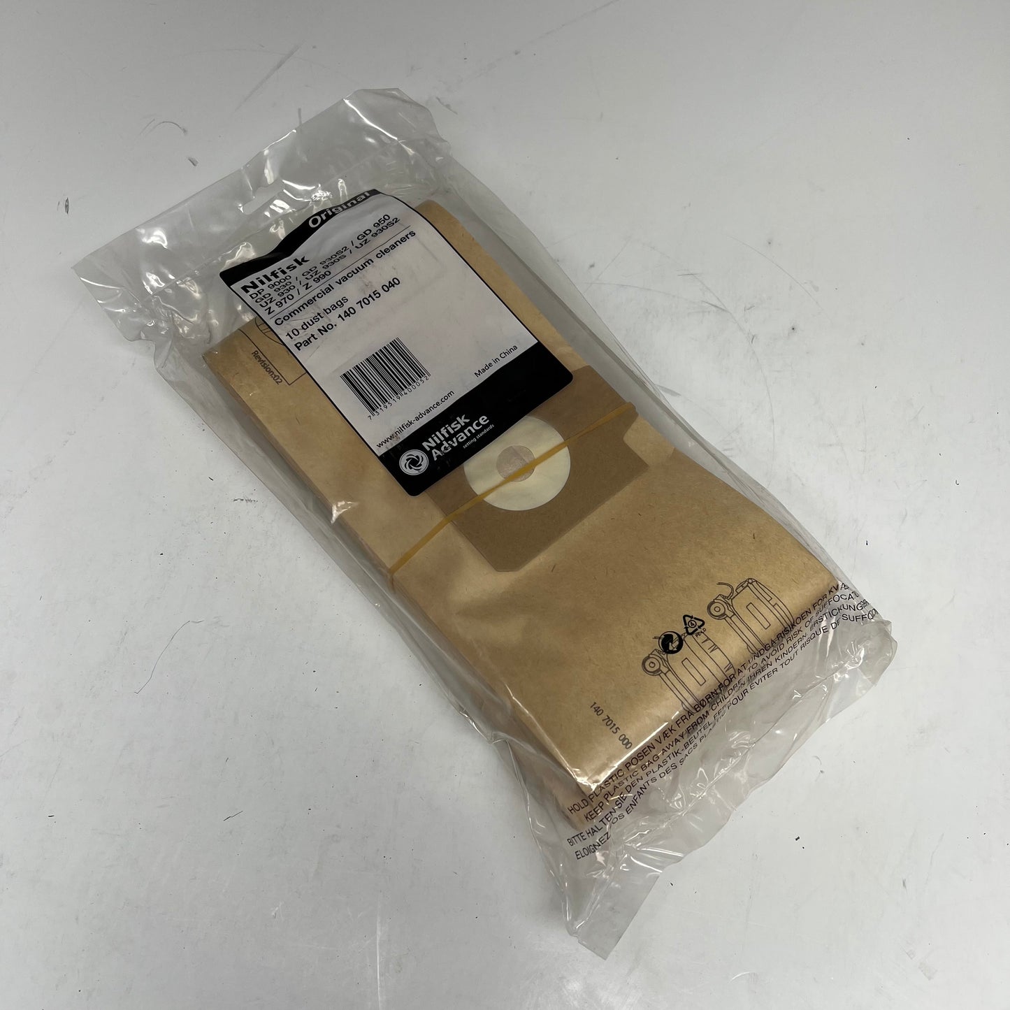 NILFISK ADVANCE (10 PACK) Paper Vacuum Bag For Commercial Machines 140701|5040