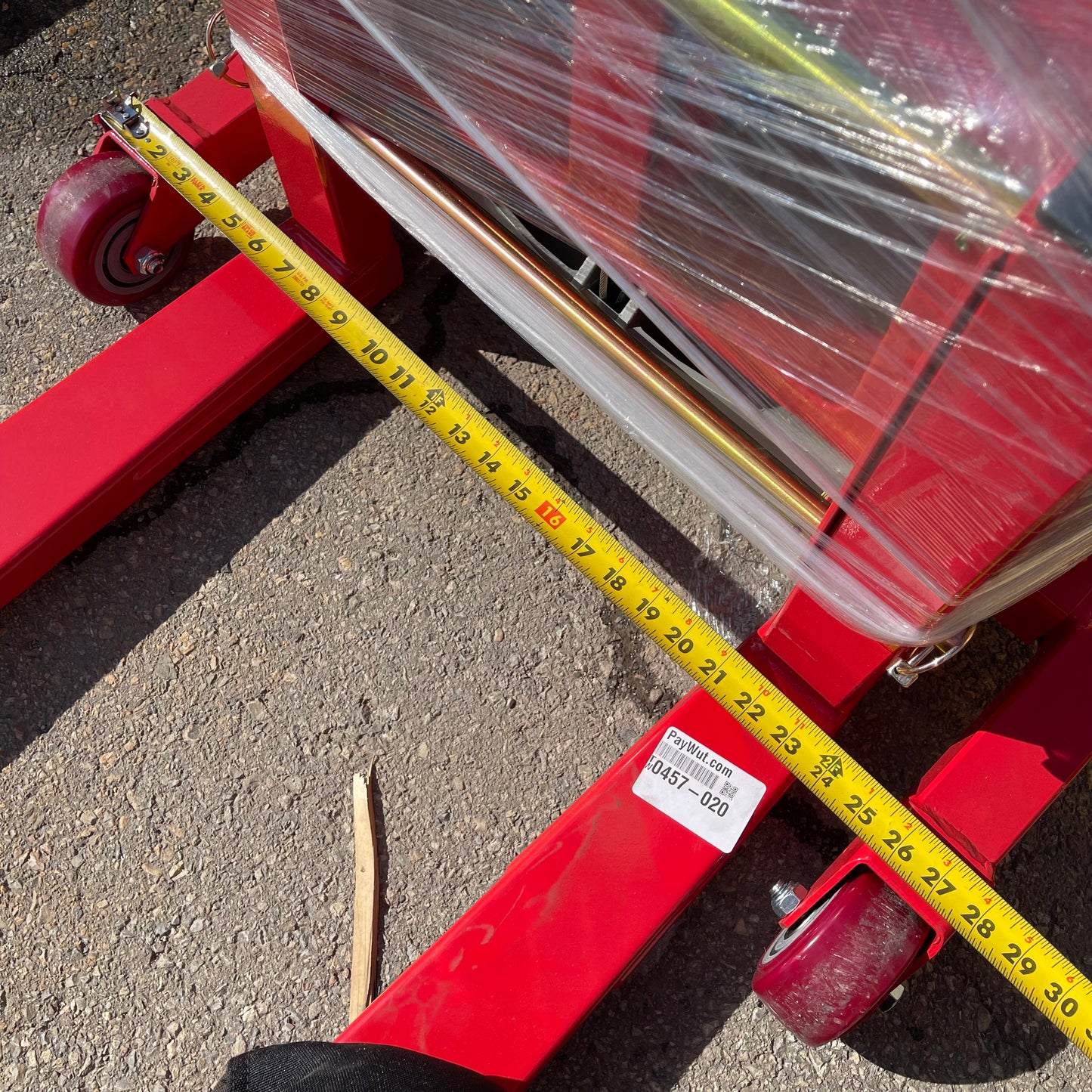 WESCO Hand Winch Lifter, Counter Balance Straddle 68"x47"x29", 500 lbs cap Red 273517 (B)