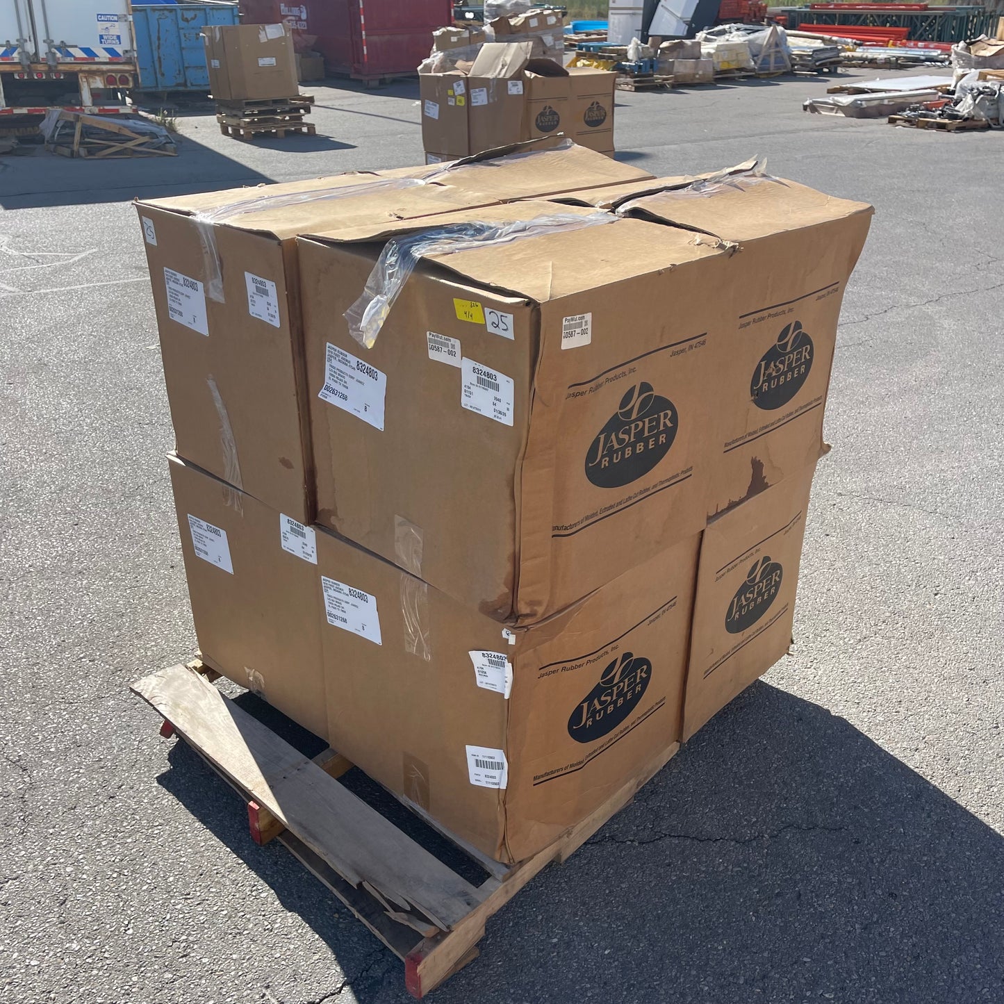 ZA@ Pallet of JASPER RUBBER Round Gaskets 3.5” Dia 002631268 (AS-IS)(B)