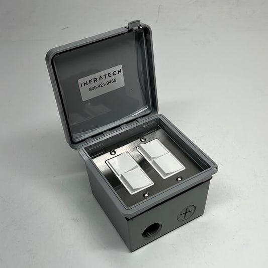 INFRATECH  Duplex Stack Switch Dual Surface Mount W/ Weatherproof Box 14 4|325
