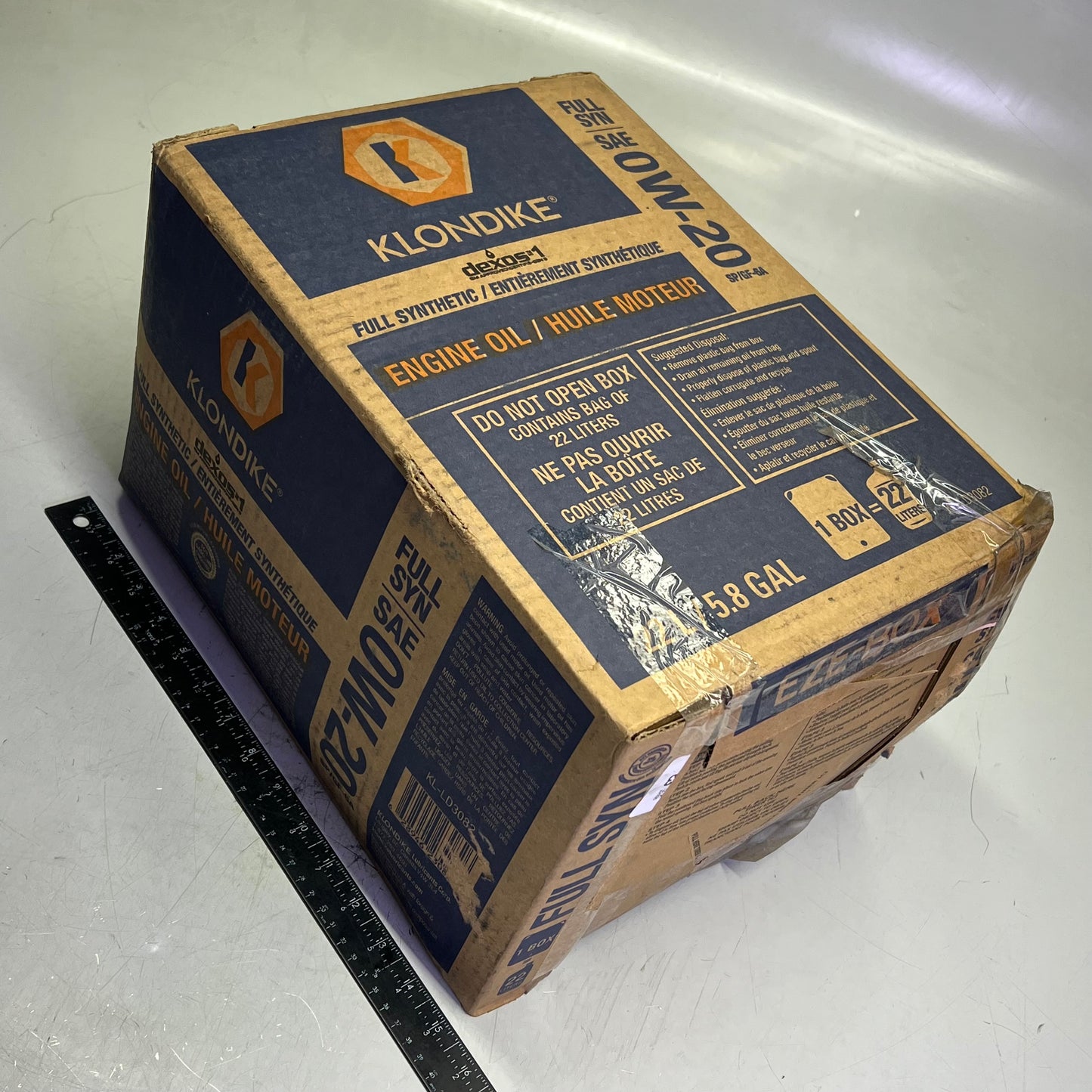 KLONDIKE Full Synthetic Automotive Engine Oil Premium Quality 5.8 Gal KL-LD3082