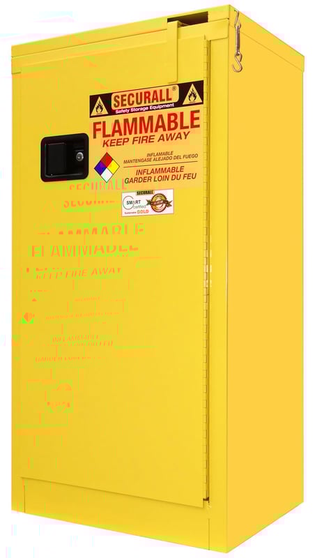 Z@ SECURALL Flammable Safety Storage Cabinet 16 Gal Yellow A310