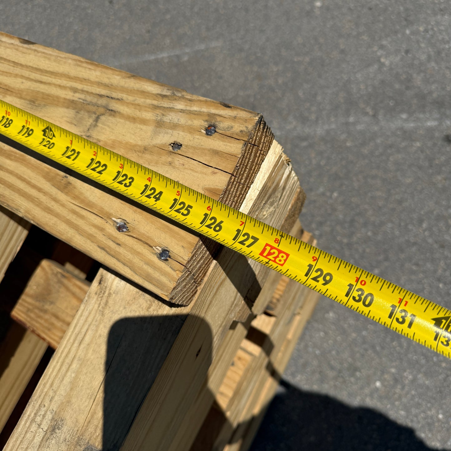 ZA@ Stack of 6 Wood Jumbo Pallets 126”x88” (AS-IS)