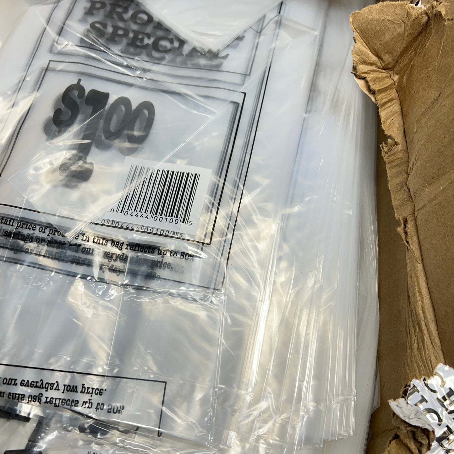 ZA@ (1000 PACK) Reduced Produce Special Grab Bags 19"x8.5" Clear/Black 13737 (As-is)