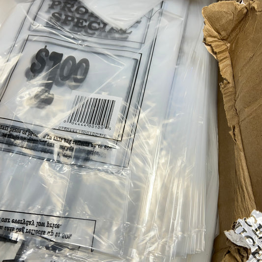 ZA@ (1000 PACK) Reduced Produce Special Grab Bags 19"x8.5" Clear/Black 13737 (As-is)