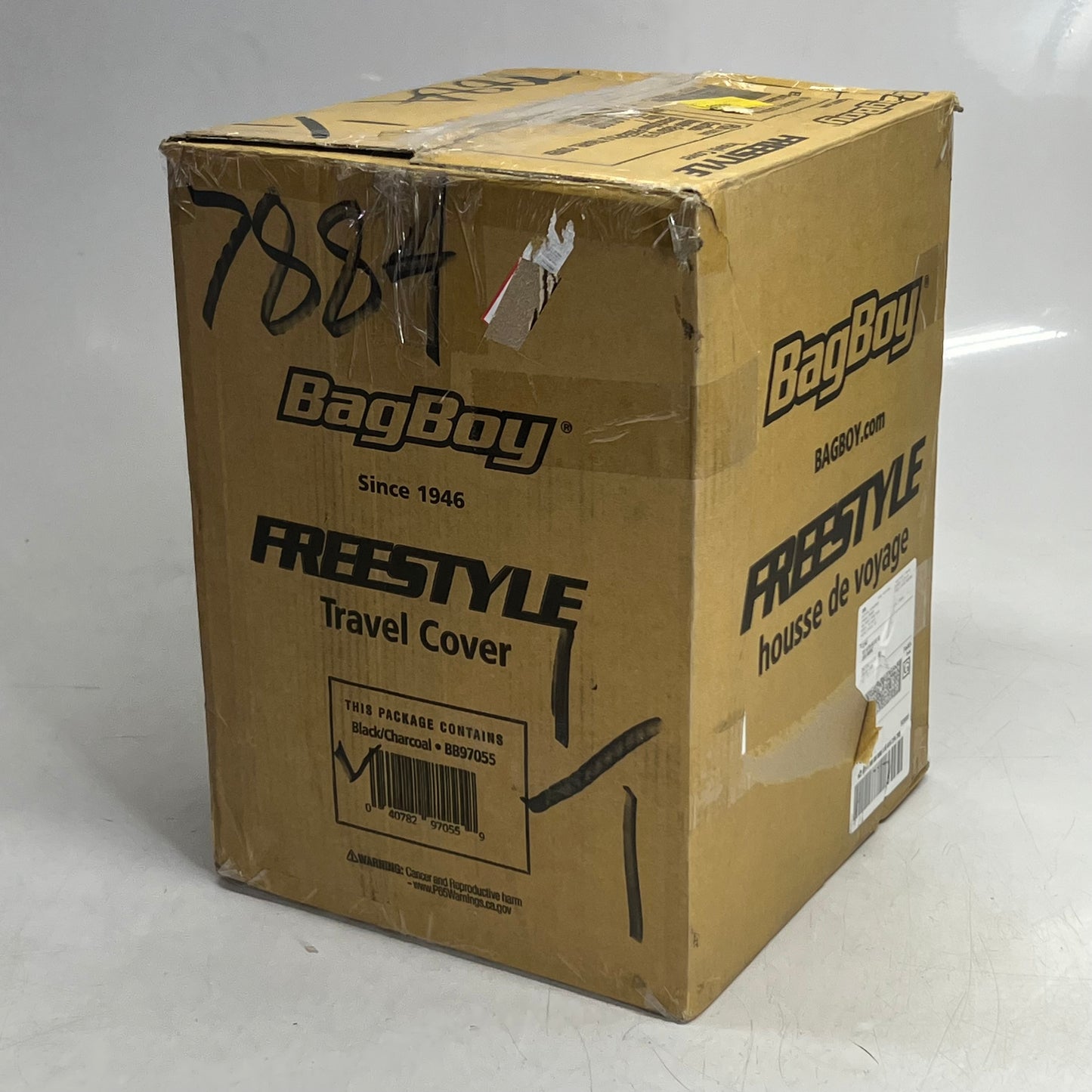 BAGBOY Golf Freestyle Travel Cover 15"L x 12"W x 11"H Black/Charcoal BB97055