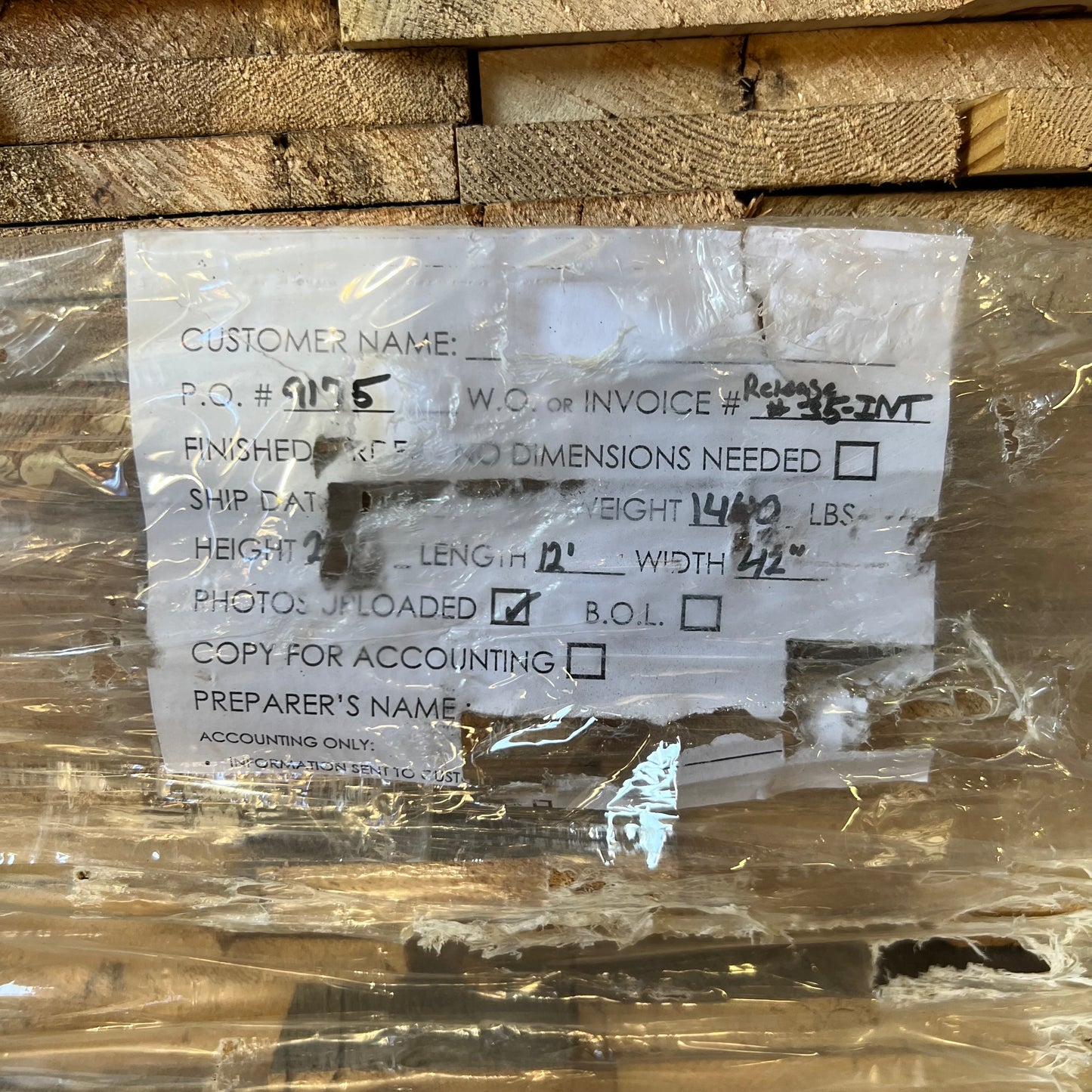 Pallet of Assorted Lumber & Construction Boards — Ideal for Carpentry & DIY Projects