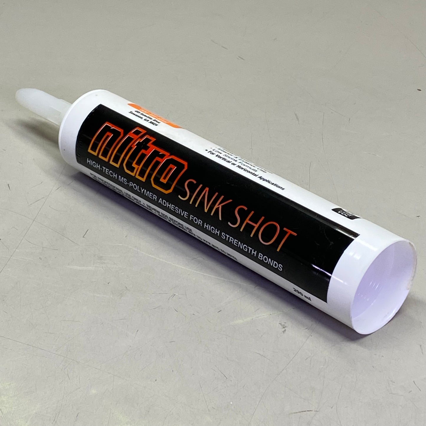 NITRO (2 PACK) Sink Shot High Tech Ms Polymer Adhesive 9.8 oz White 28224TA