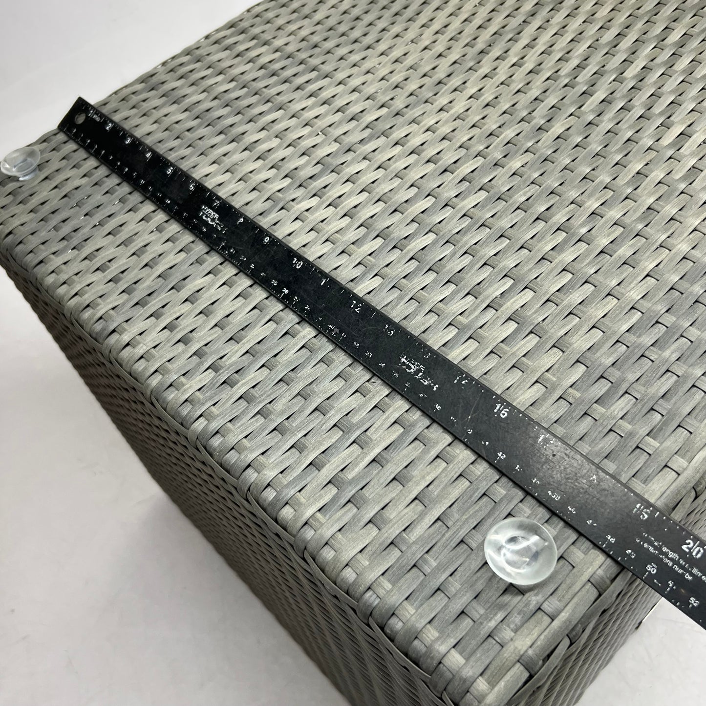 HARMONIA LIVING District End Table Sz 19"L x 19"W x 20"H Textured Slate, HL-DIS-TS-ET (New Other, Cosmetic Damaged)