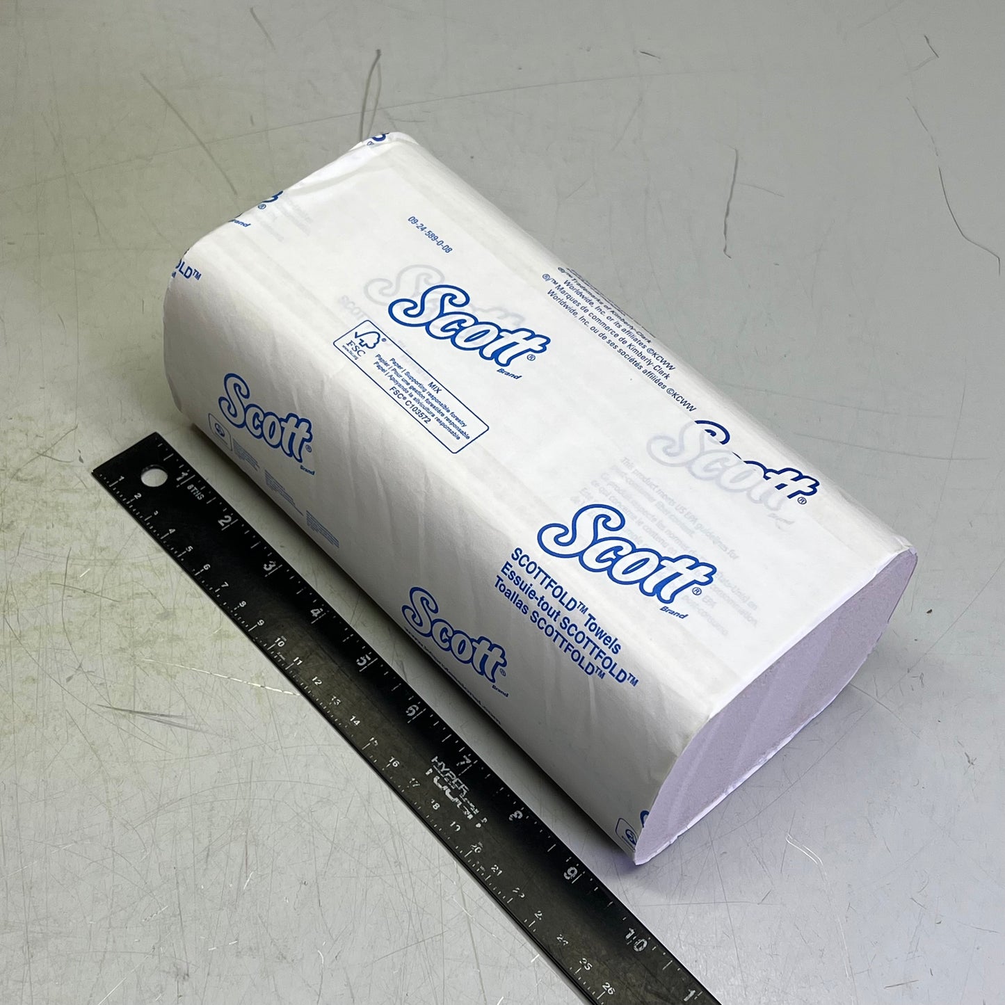 SCOTT (CASE of 4,375 Sheets) Bulk Essential Multifold Paper Towels White 45957