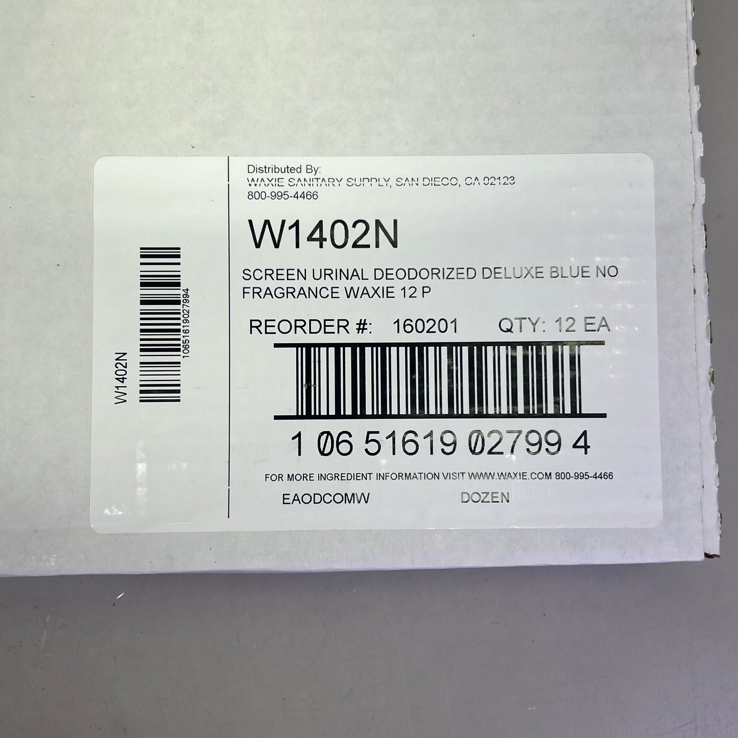 WAXIE (24 PACK) Urinal Screen Flexible Vinyl Unscented One Size Blue W1402N
