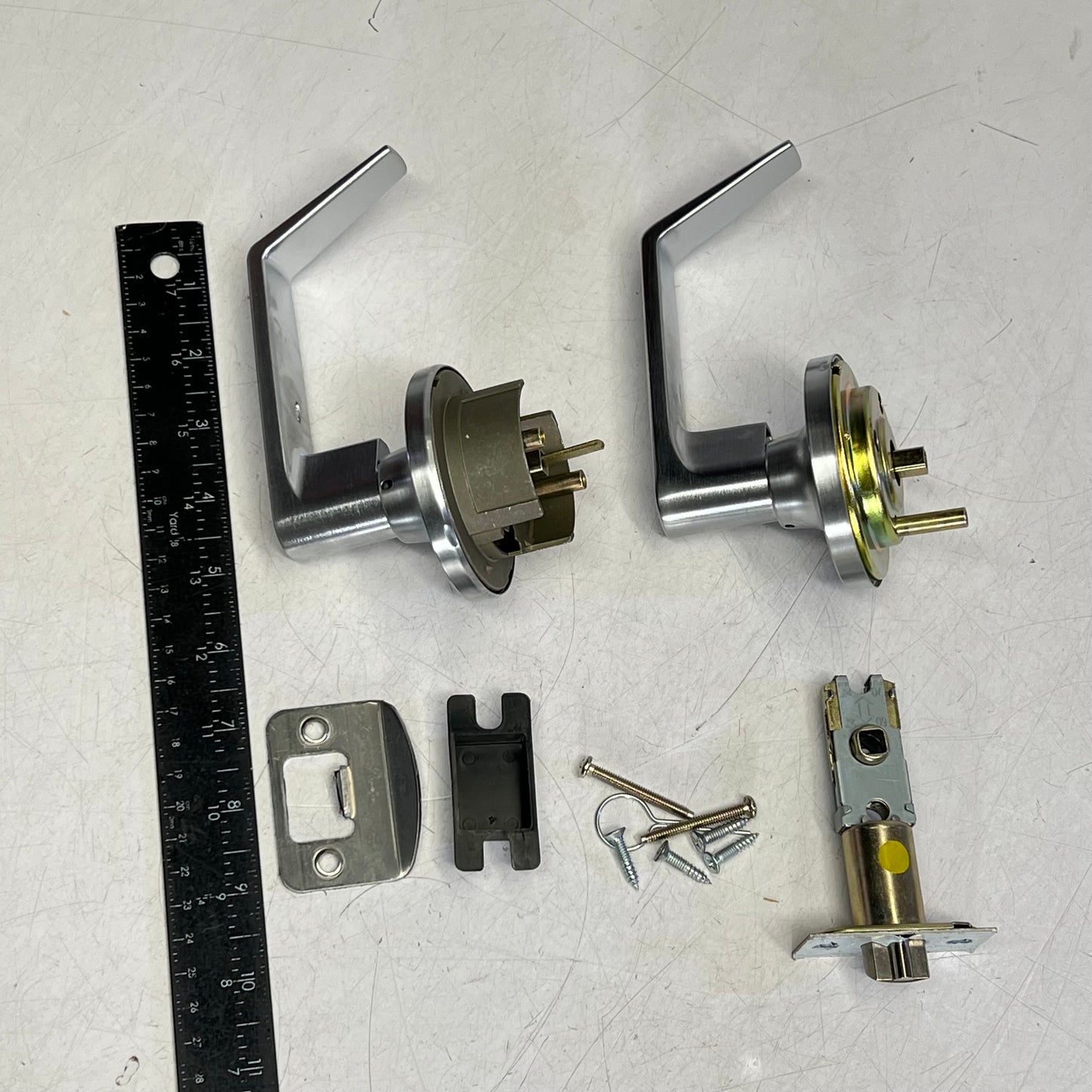 PAMEX Cambridge Leverset G2 Tubular Storeroom Lock Satin Chrome Finish FL365B