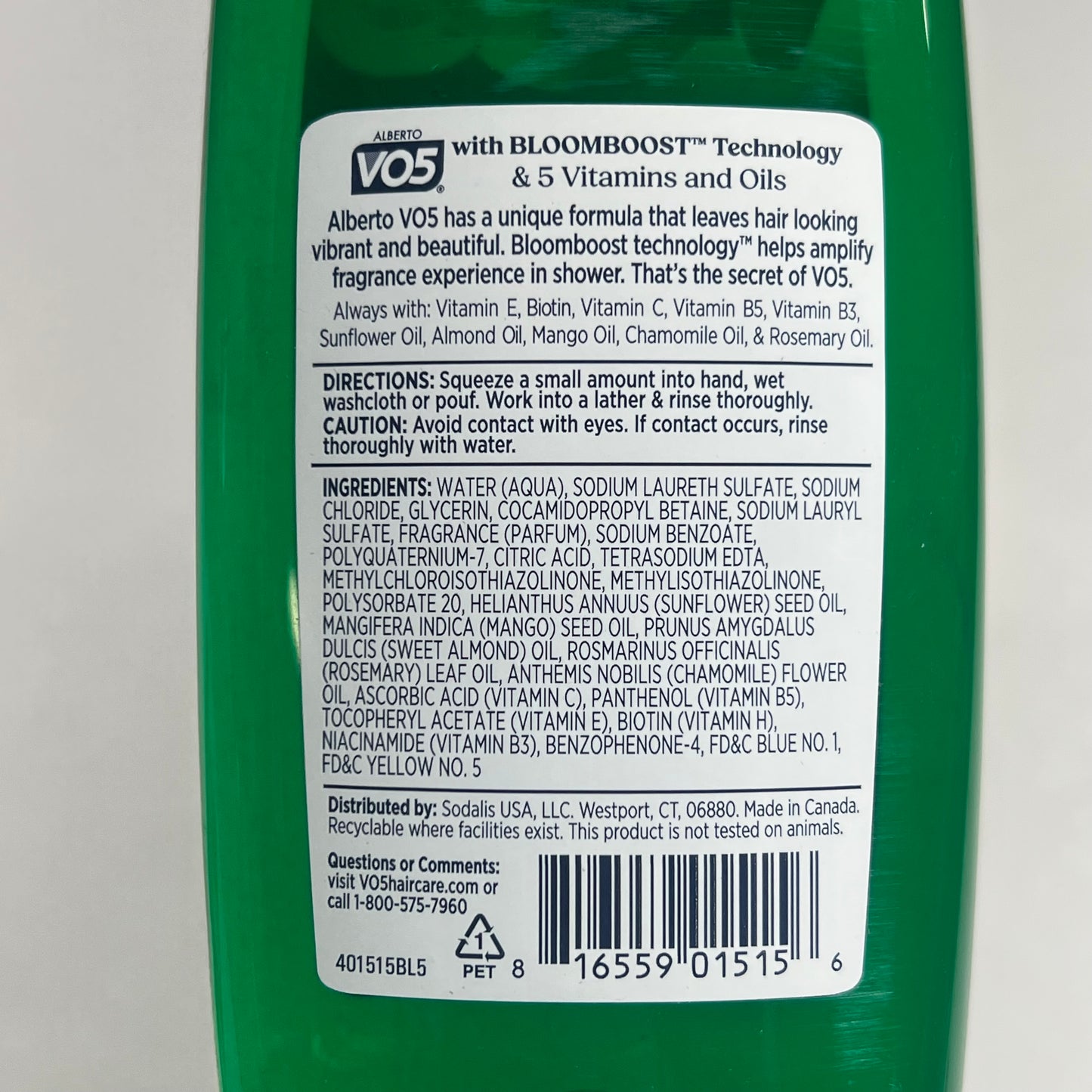 ZA@ VO5 (3 PACK) 3 In 1 For Men Fresh Energy Shampoo, Conditioner & Body Wash 15 Fl Oz