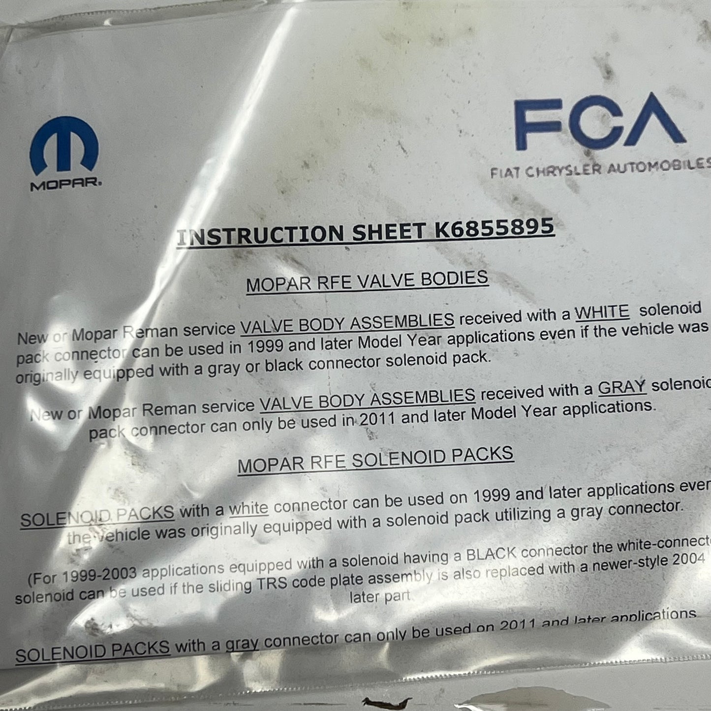 MOPAR Valve Body Assembly Remanufactured 2005-2010 Mopar R5166834AF