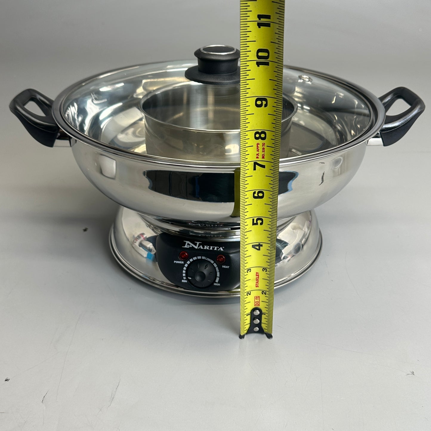 NARITA Electric Stainless Steel 2 Way Hot Pot 4.5qt NEC-3016