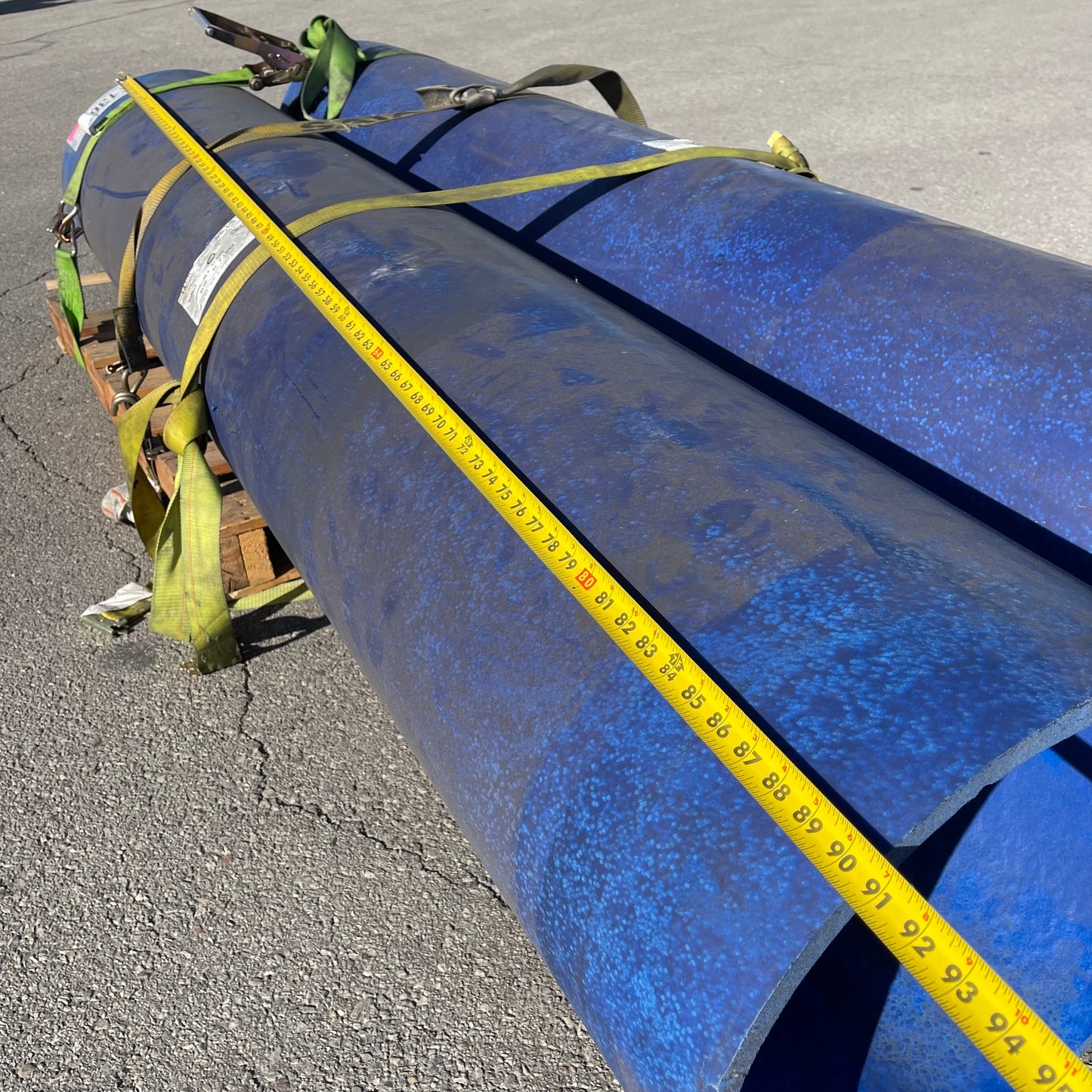 ZA@ Pallet of BLUE DUCT High-Density Polyethylene Air Duct 90” x 16” 16-2510 (AS-IS)