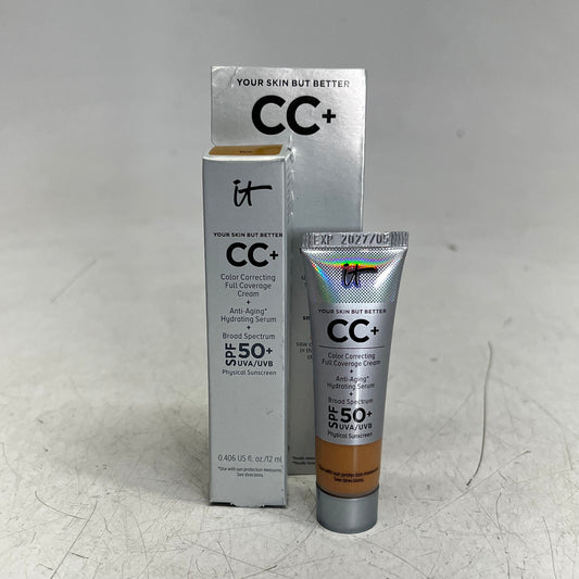 IT COSMETICS CC+ Cream Full Coverage Correcting Foundation W/Spf 50+.406oz Tan