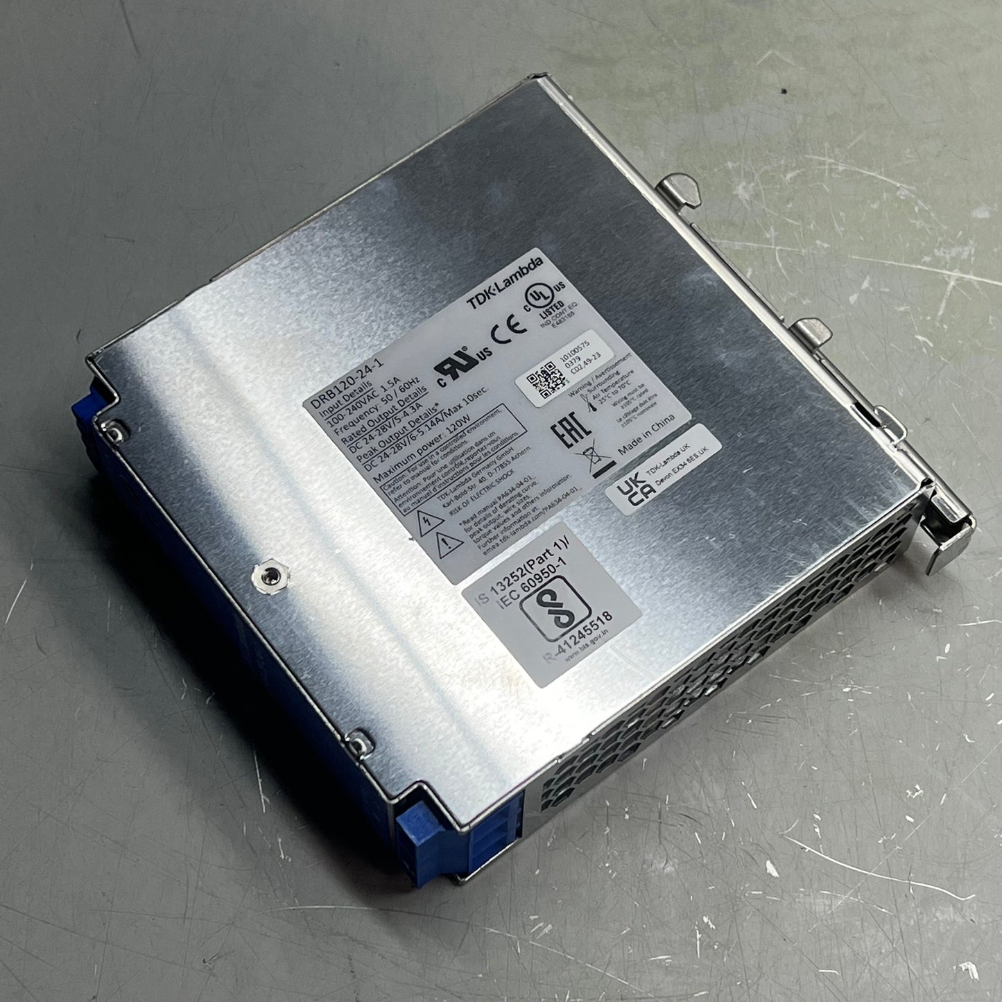 TDK-LAMBDA Power Supply DIN Rail DRB15-480 Series 120W 24V@5A Silver DRB120-24-1