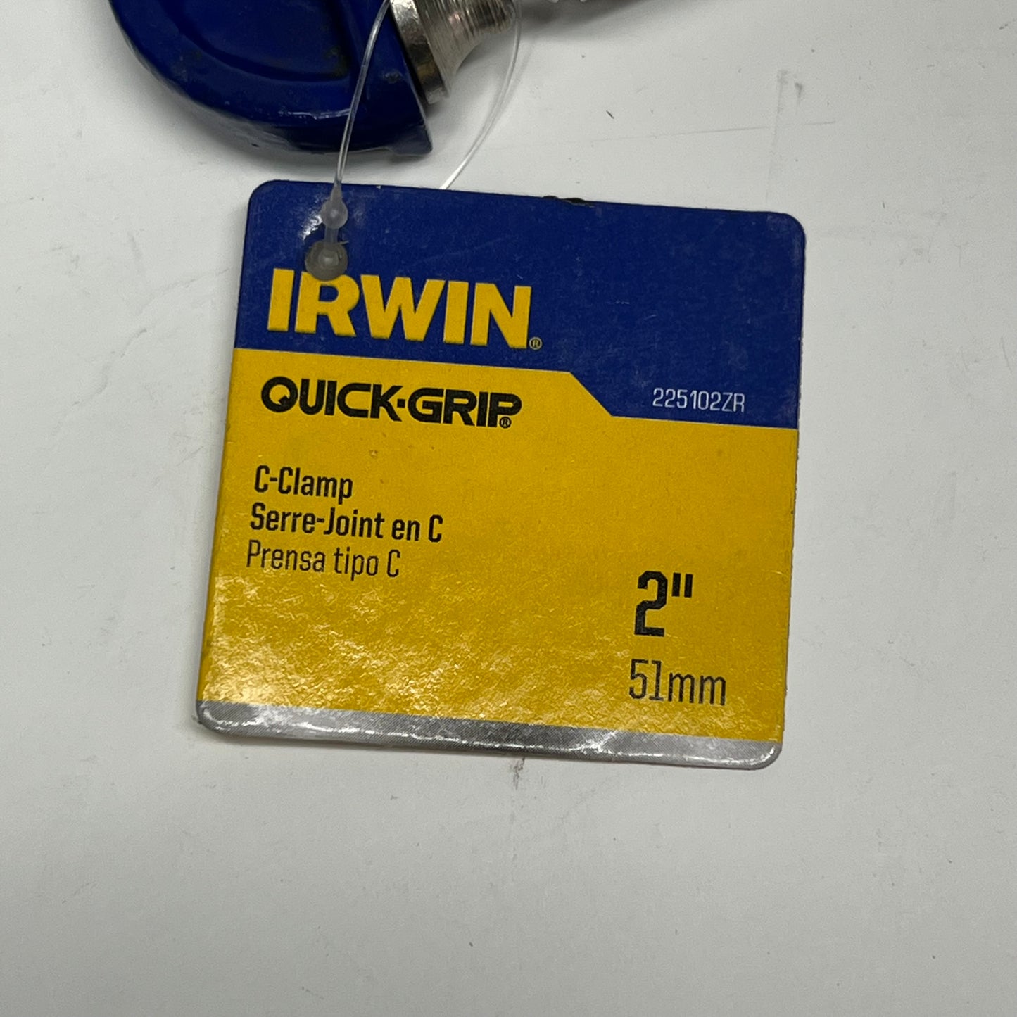 ZA@ IRWIN  (3 PACK) Quick-grip C-clamp 2" X 1-5/16" Blue 225102ZR