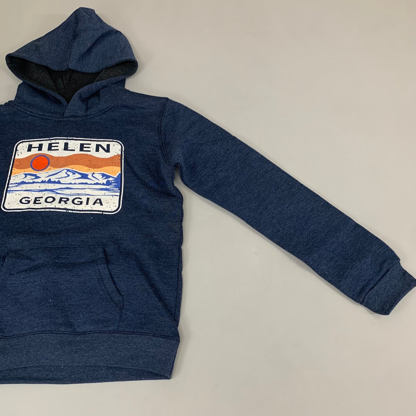 LONEROCK Helen Georgia Pull Over Hoodie Youth Large Indigo Heather