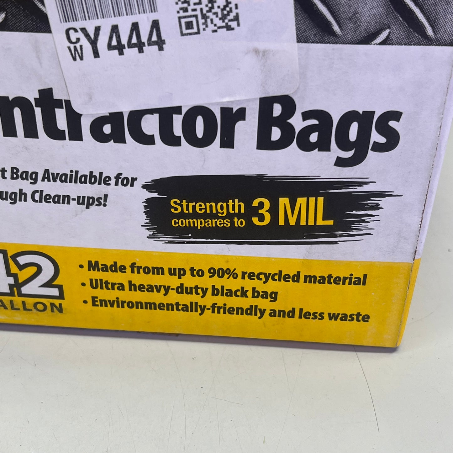 ZA@ COMMANDER Heavy-Duty Contractor Clean Up Bags 42 Gallon Black 3MCON20 (As-is)