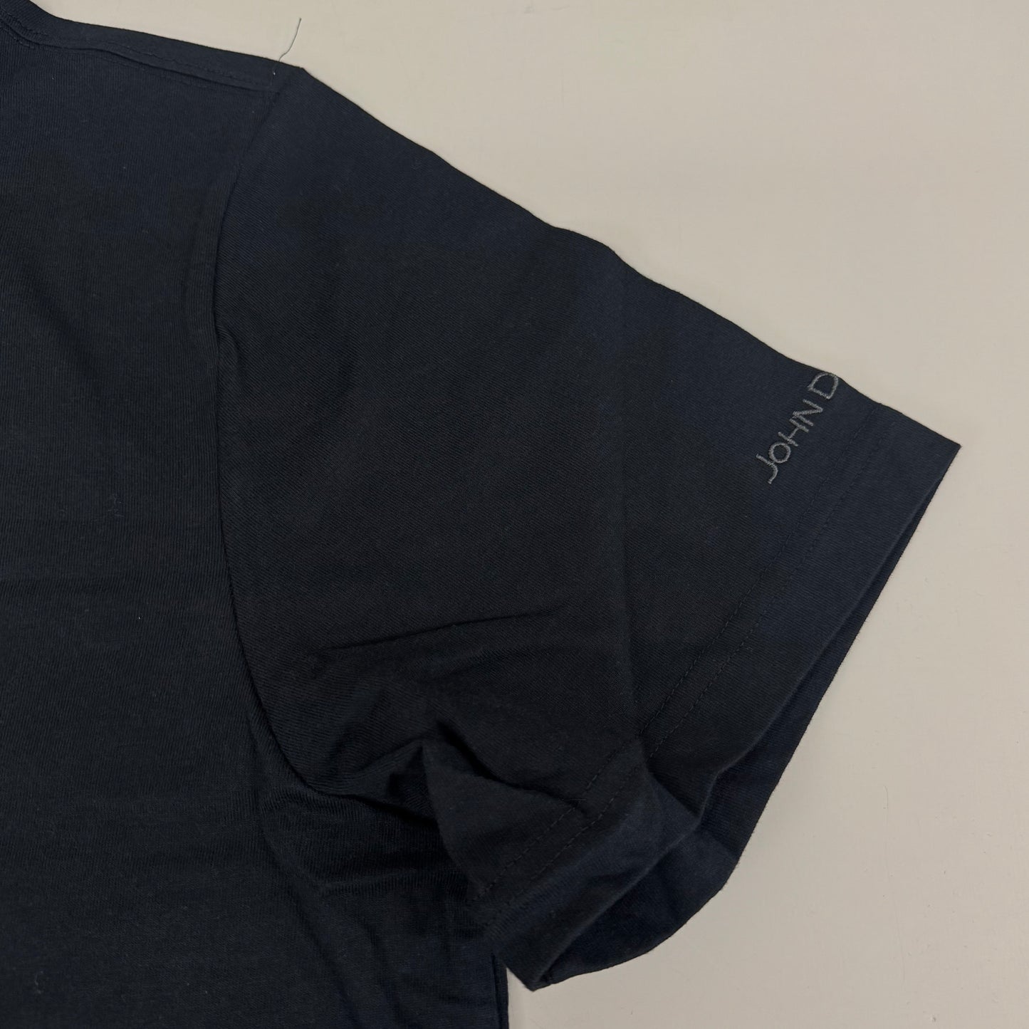 JOHN DEERE Embroidered Logo Short Sleeve Tee Shirt Men's Sz XXL Black 1896842