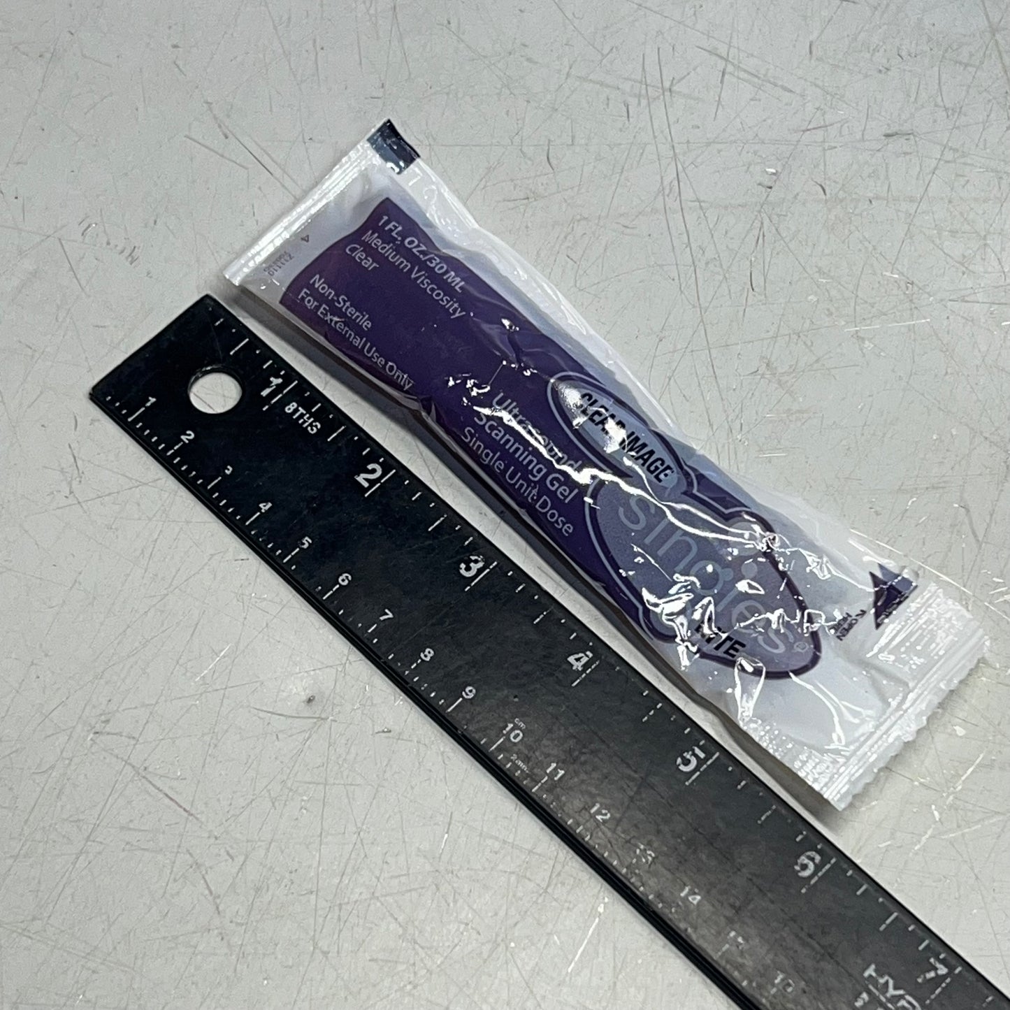 ZA@ CLEAR IMAGE  (100 PACK, 1 Fl Oz Each) Singles Lite Ultrasound Gel Packets Medium Viscosity Clear