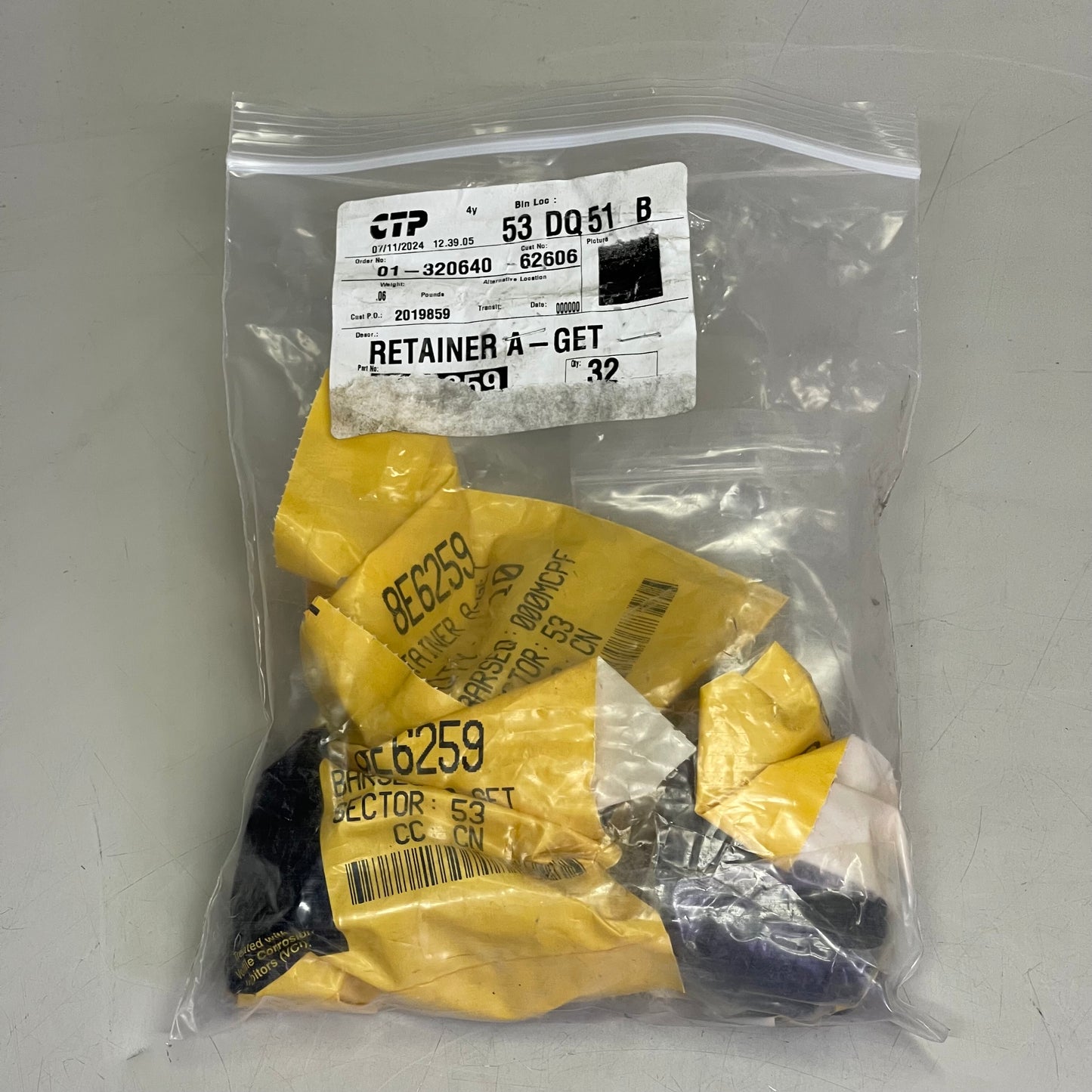 CTP Caterpillar Bucket Tooth Pins, Nuts, And Washers Black