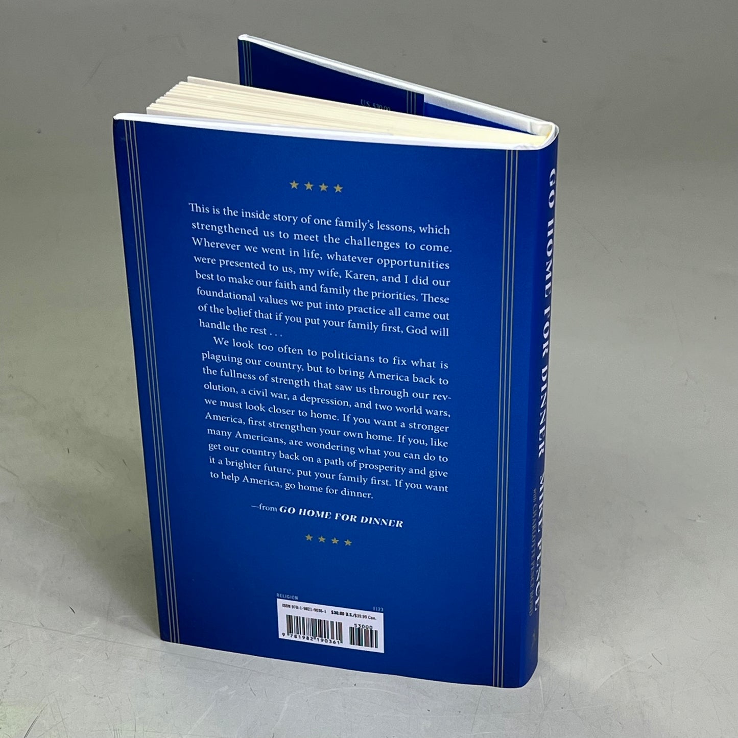 GO HOME FOR DINNER Advice On How Faith Makes A Family & Family Makes A Life Book