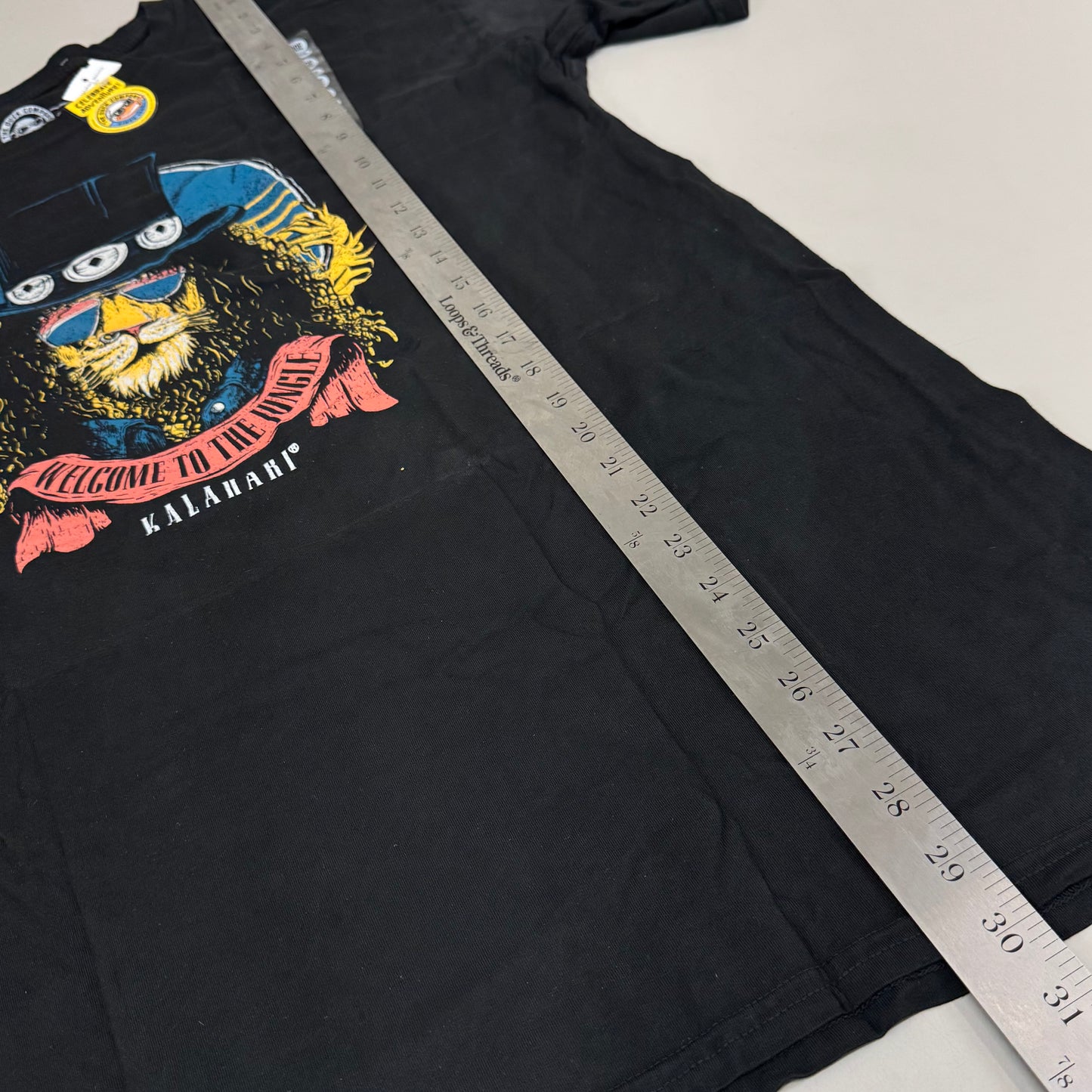 THE DUCK COMPANY Welcome To The Jungle Kalahari T-Shirt Adult XX-Large Black,Blue,Yellow