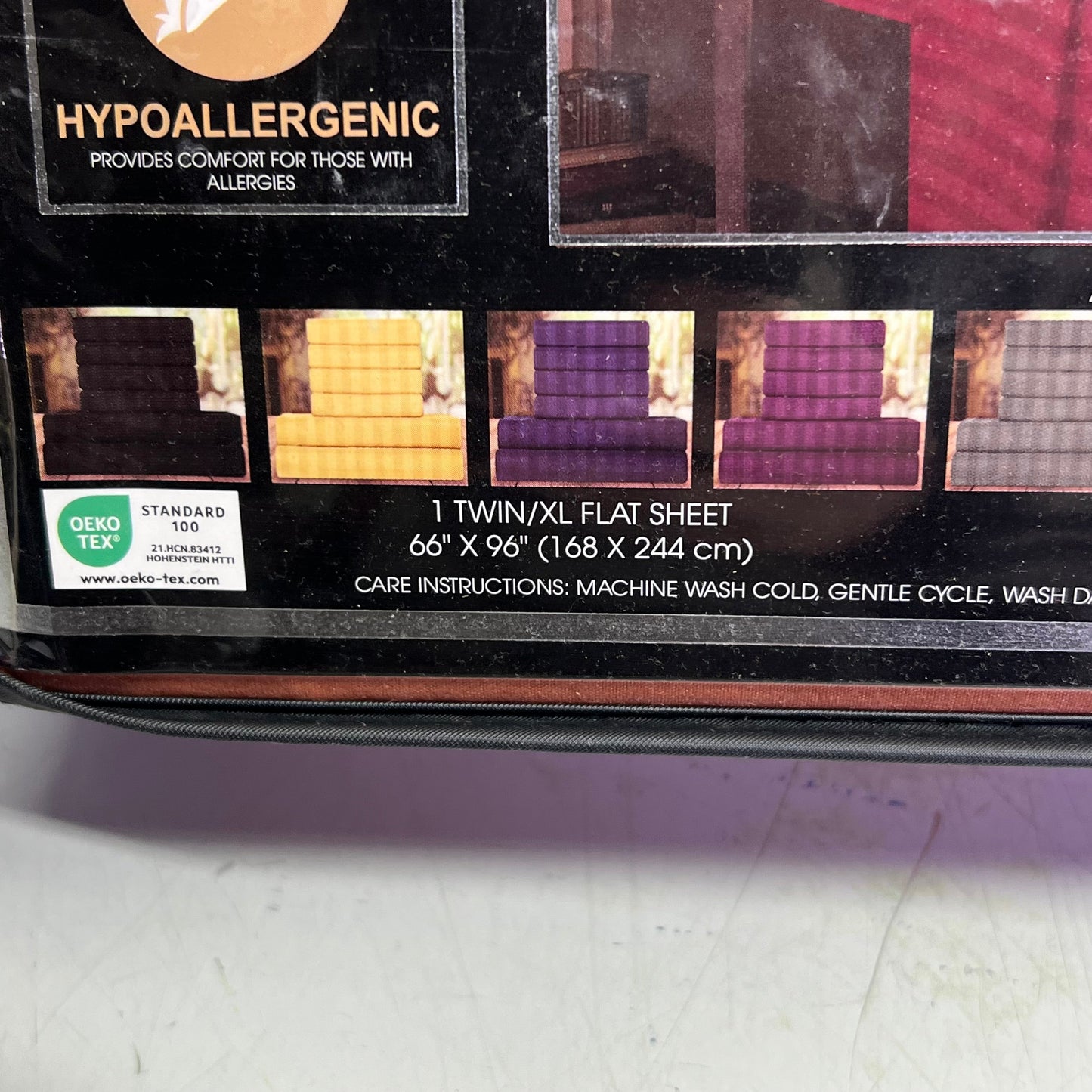 ZA@ ELEGANT COMFORT (6 PIECE SET) Luxury Soft Bed Sheets Set Dobby Stripe Design Twin/Twin XL Copper C