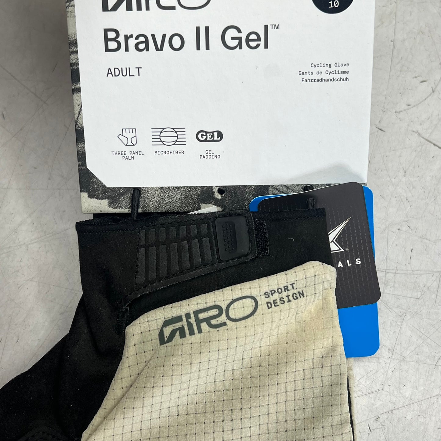GIRO Bravo Ii Gel Cycling Gloves for Daily Riding  Men's Sz XL Stone 7200641