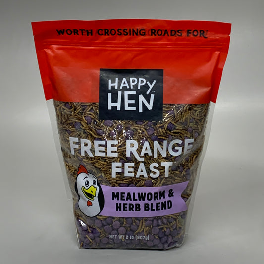 HAPPY HEN Free Range Feast Mealworm & Herb Blend 810029430012