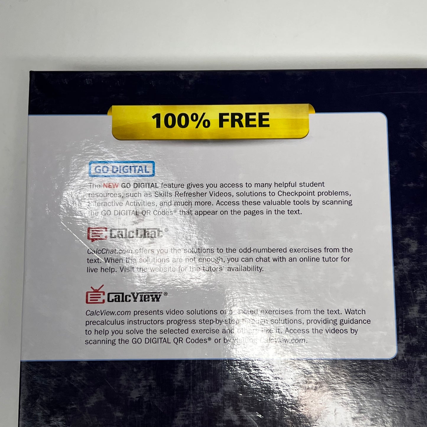 PRECALCULUS W/ LIMITS Calc Chat & Calc Yiew By Ron Larson & Paul Battaglia